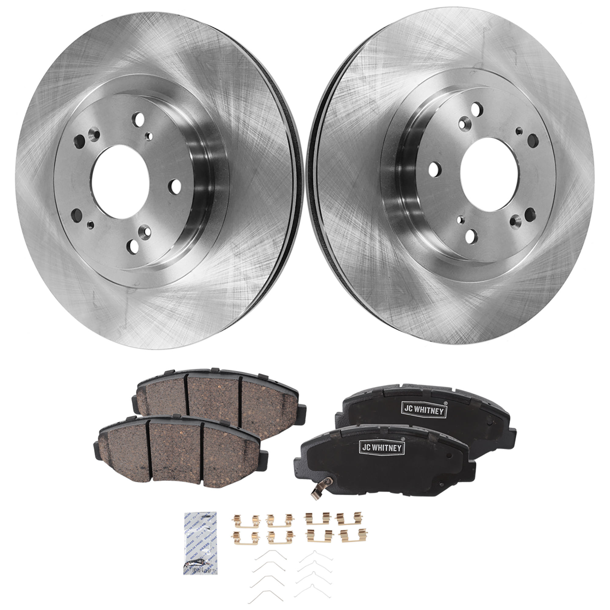 AM CR V 05-06 ILX 15-15 FRONT BRAKE DISC AND PAD kit 4 pc kit SKU KIT 011625 C07 OEM 45251SVBA50-45251TR7A00-45022S