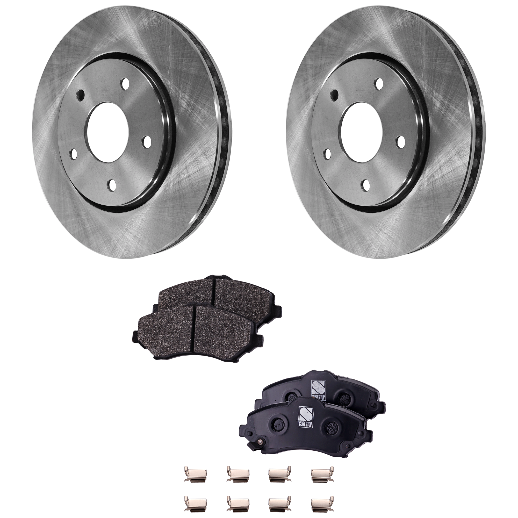 AM TOWN COUNTRY GRAND CARAVAN 08-16 FRONT BRAKE DISC AND PAD kit 4 pc kit SKU KIT 011625 C41 OEM 4721995AA 4721933AB 4779783AA