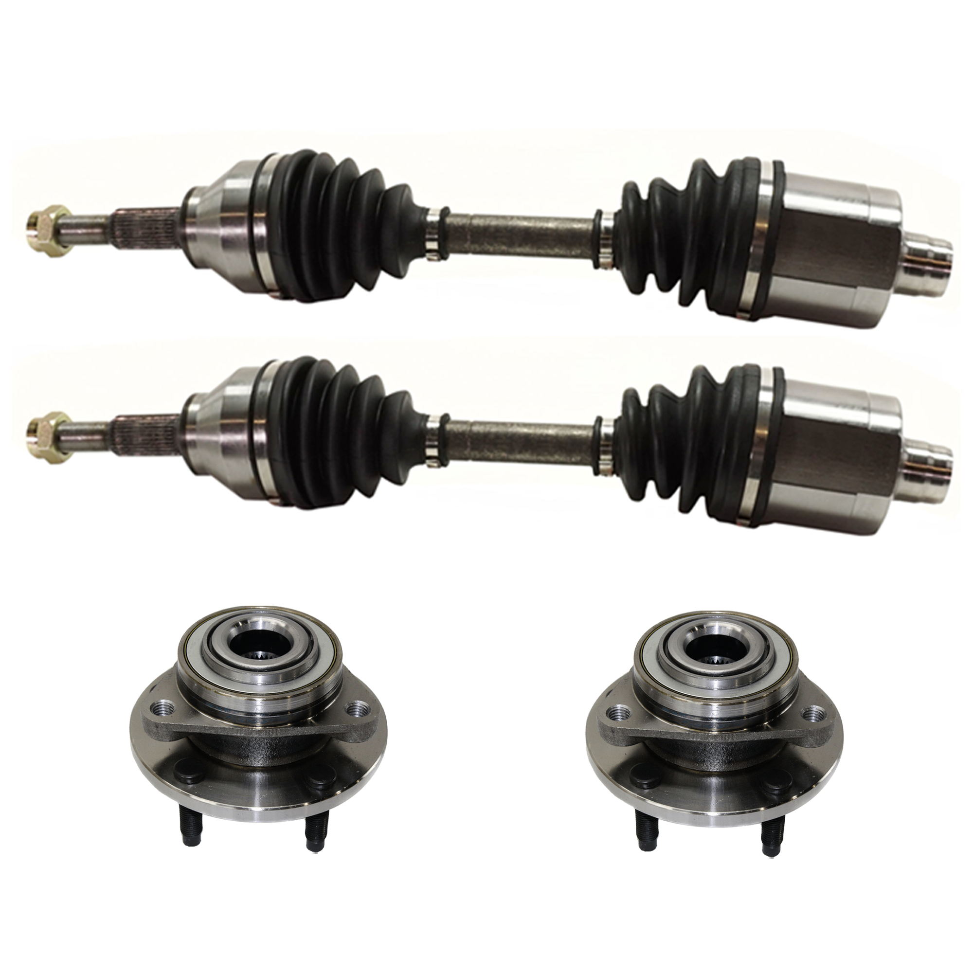 AM HHR 06-08 FRONT CV AXLE ASSEMBLY RH AND LH 4 pc kit with Wheel Hub SKU KIT 011625 C54 OEM 102461-513237-713237-7300377-7