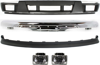 AM CANYON COLORADO 04-12 FRONT BUMPER 5 pc kit w Bumper Cover Fog Lights and Valance SKU KIT 011718-06 Partslink GM1002460 GM1000722 GM2592135 GM1092183 OEM 19210442-12335805-22863814-158