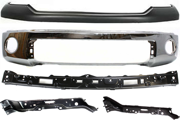 AM TUNDRA 07-13 FRONT BUMPER COVER 5 pc Kit w Bumper and Bumper Retainers SKU KIT 011718-12 Partslink TO1014100 TO1002182 TO1010102 TO1032108 TO1033108 OEM 521290C901-521110C021-525060C0