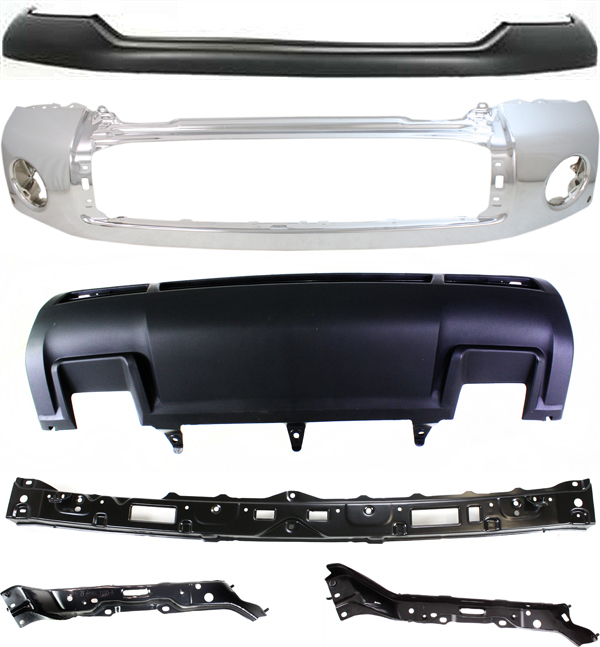 AM TUNDRA 10-13 FRONT BUMPER COVER 6 pc Kit with Bumper Lower Panel and Bumper Retainers SKU KIT 011718-15 Partslink TO1014100 TO1002181 TO1010102 TO1032108 TO1033108 TO1095202 OEM 521290C901-521110C901-525060C0