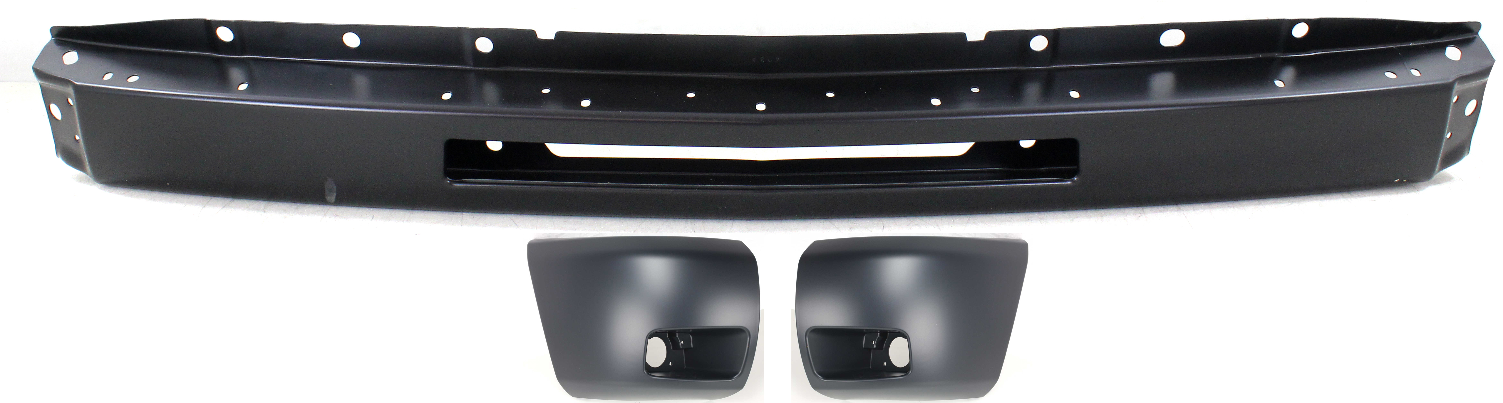 AM SILVERADO 1500-09-13 FRONT BUMPER 3 pc kit w Bumper End SKU KIT 011718-22 Partslink GM1002836 GM1004147 GM1005147 OEM 15941837-15941850-15891681-158