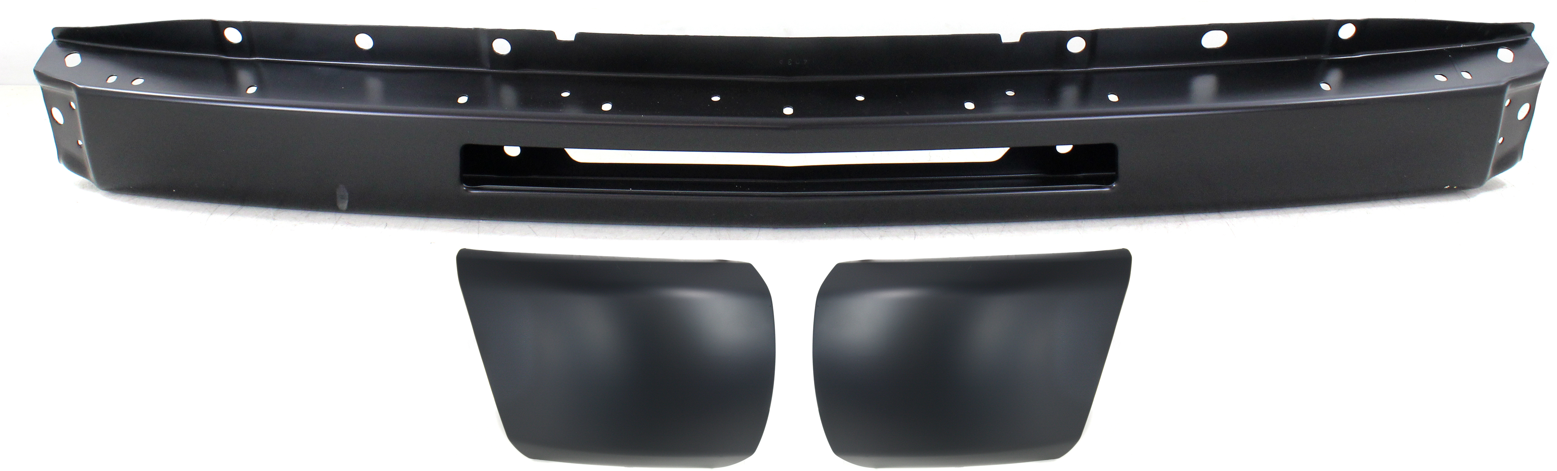 AM SILVERADO 1500-09-13 FRONT BUMPER 3 pc kit w Bumper End SKU KIT 011718-26 Partslink GM1002836 GM1016103 GM1017103 OEM 15941837-15941850-15891690-158