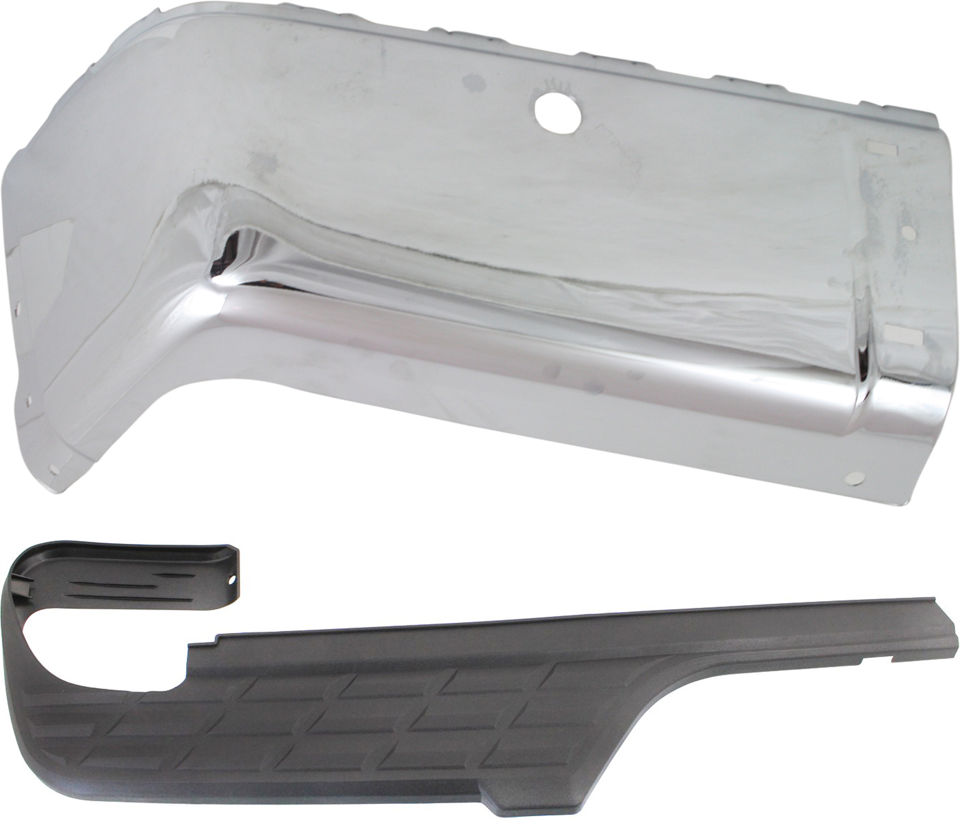 AM SIERRA 1500 SILVERADO 1500-07-13 AUTO BODY REPAIR 2 pc Kit Rear LH with Bumper End and Bumper Step Pad SKU KIT 011718-30 Partslink GM1104147 GM1191124 OEM 15284305-15284313