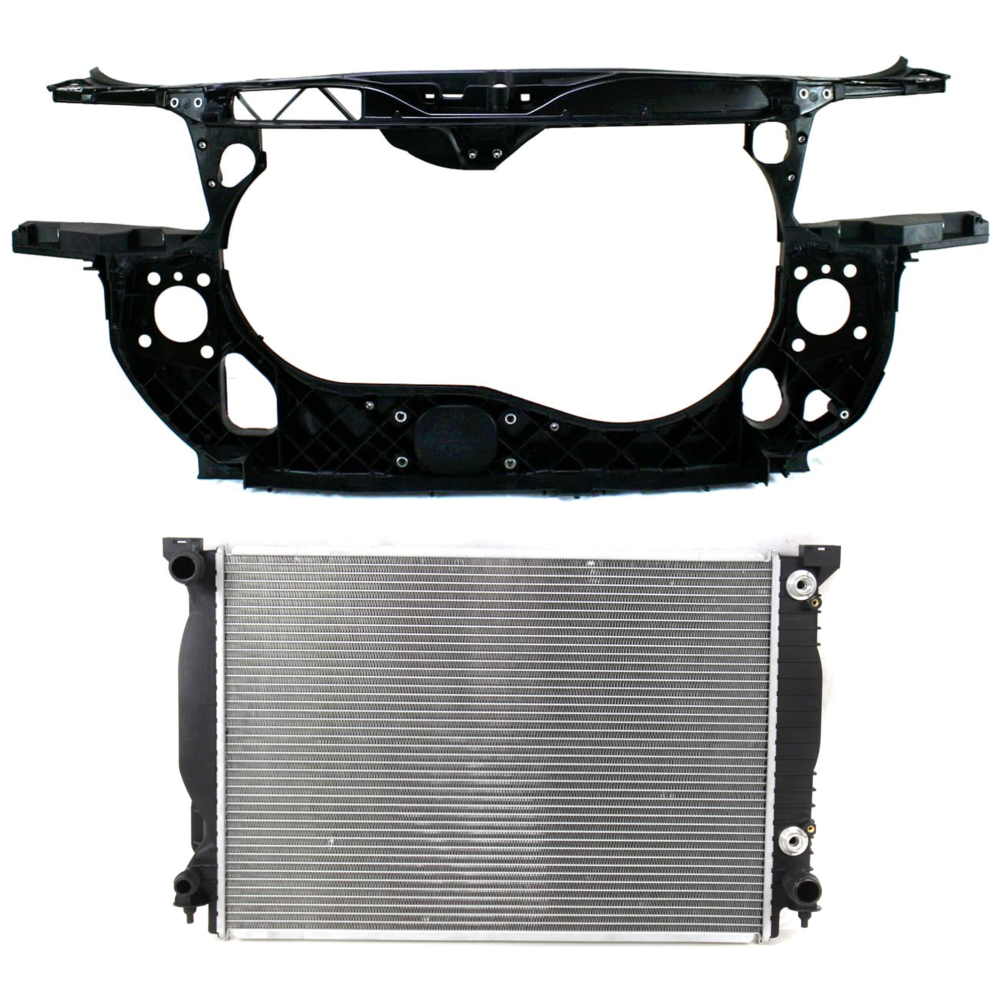 AM A4 QUATTRO A4-02-05 RADIATOR 2 pc kit 6 Cyl 3.0L Eng. Plastic Tank SKU KIT 011725-06 Partslink AU3010130 AU1225115 OEM 8E0121251AR 8E0805594B