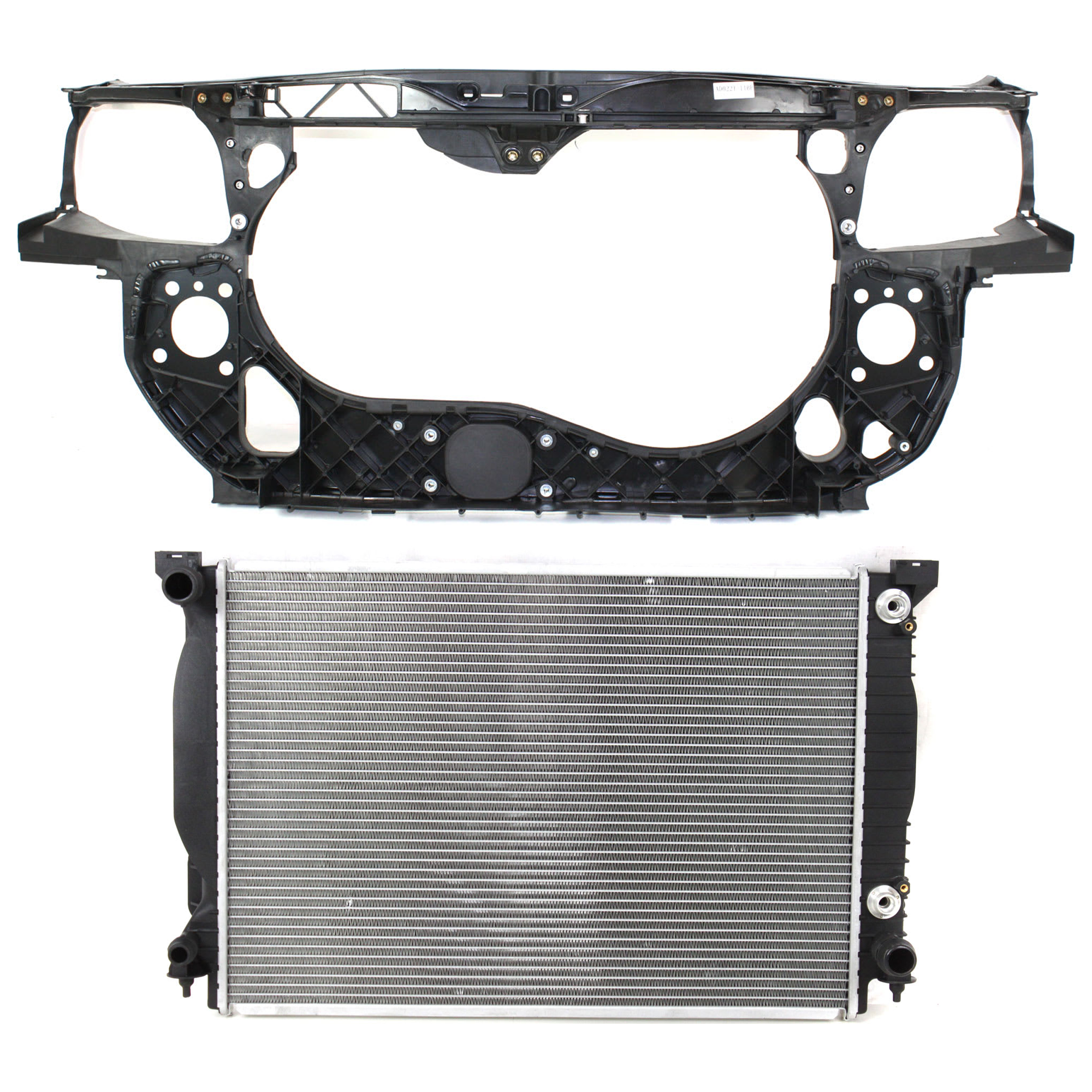 AM A4 QUATTRO 06-09 A4-06-08 RADIATOR 2 pc kit 6 Cyl 3.2L Eng. Plastic Tank SKU KIT 011725-07 Partslink AU3010130 AU1225123 OEM 8E0121251AR 8E0805594F