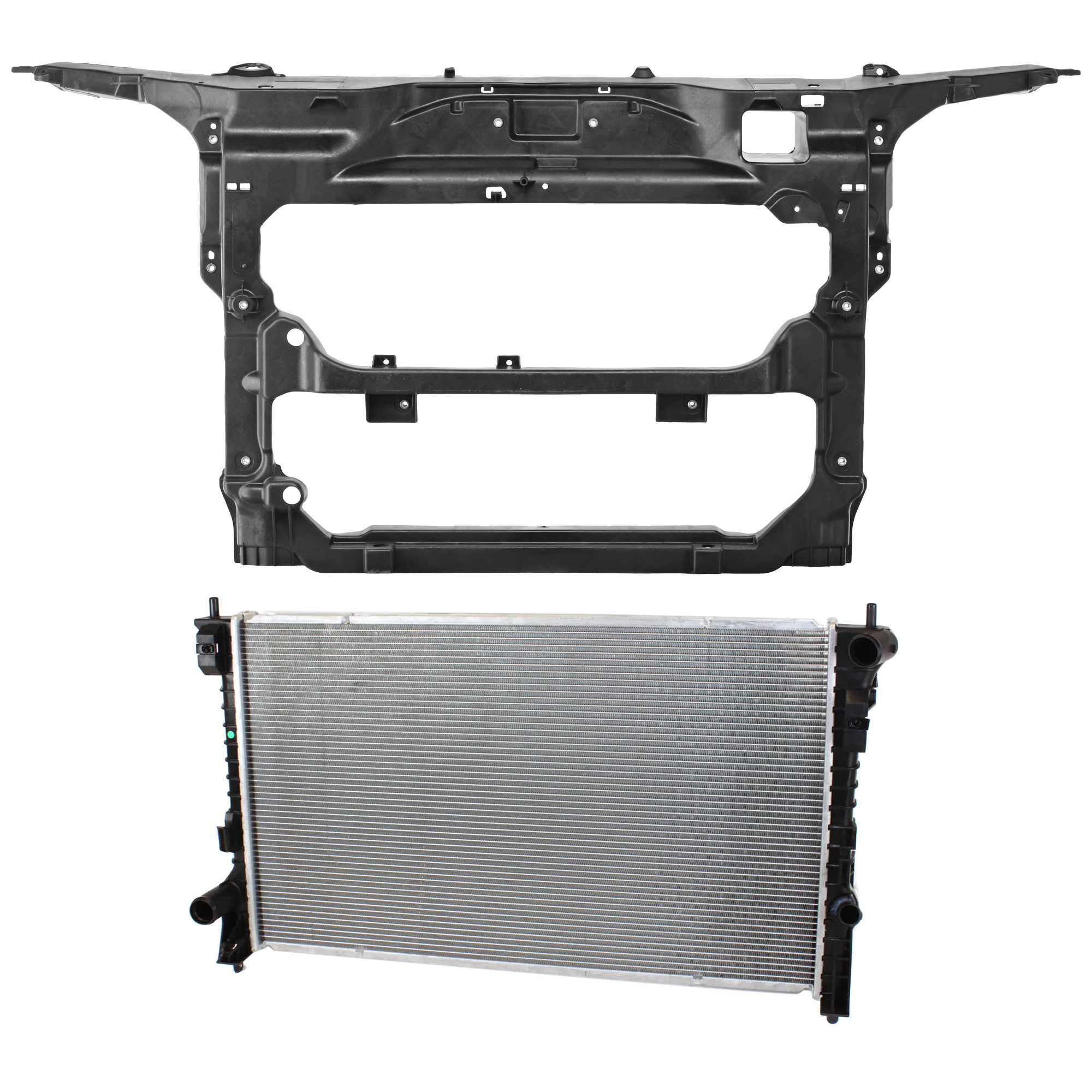 AM EDGE MKX 07-10 RADIATOR 2 pc kit 6 Cyl 3.5L Eng. Plastic Tank SKU KIT 011725-102 Partslink FO3010276 FO1225189 OEM 7T4Z8005A 7T4Z16138B