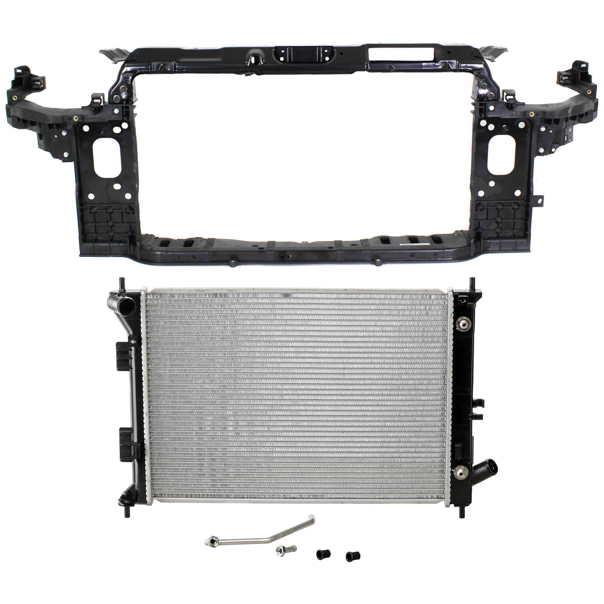 AM ELANTRA 11-13 ELANTRA COUPE 13-13 RADIATOR 2 pc kit 4 Cyl 1.8L Eng. Plastic Tank SKU KIT 011725-105 Partslink HY3010175 HY1225169 OEM 253103X101-641013X002