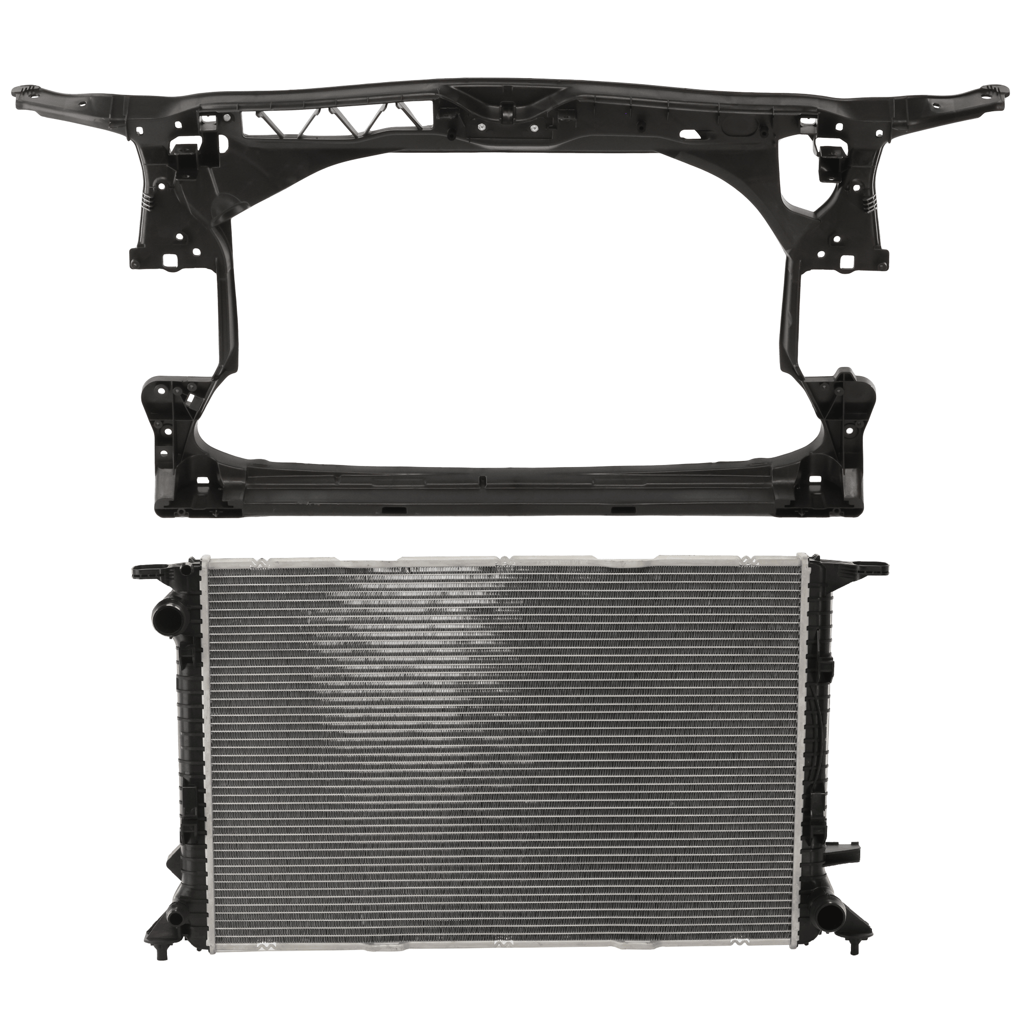 AM A7 QUATTRO 12-18 A6 QUATTRO 12-15 RADIATOR 2 pc kit 6 Cyl 3.0L Eng. Plastic Tank SKU KIT 011725-10 Partslink AU3010148 AU1225128 OEM 8K0121251H 4G0805594