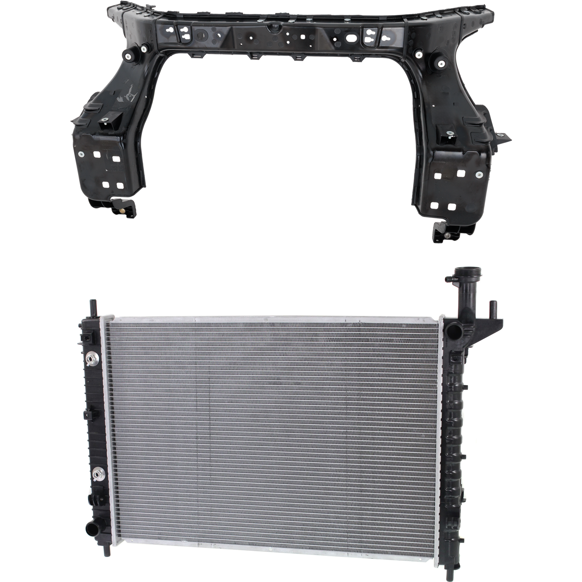 AM ENCLAVE 13-17 RADIATOR 2 pc kit 6 Cyl 3.6L Eng. Plastic Tank SKU KIT 011725-113 Partslink GM3010513 GM1225405 OEM 84079536-22818031