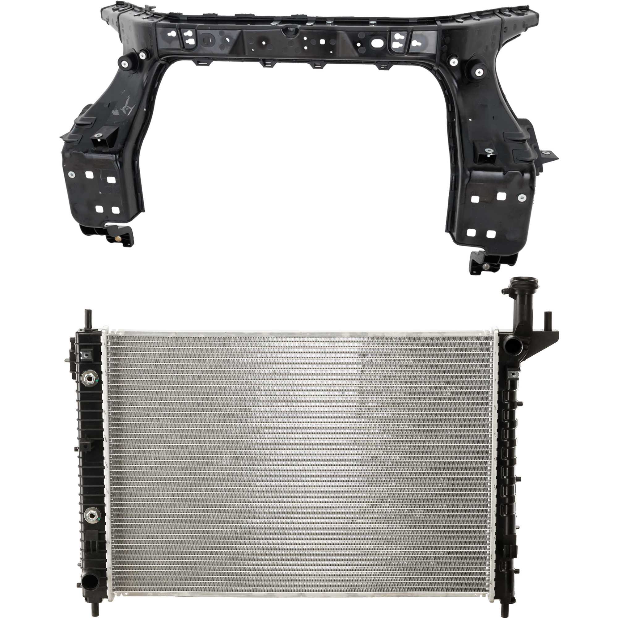 AM ENCLAVE 13-17 RADIATOR 2 pc kit 6 Cyl 3.6L Eng. Plastic Tank SKU KIT 011725-114 Partslink GM3010512 GM1225405 OEM 23347008-20841737-22818031