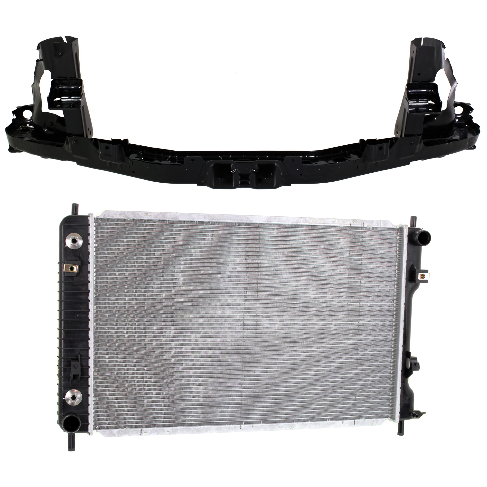 AM EQUINOX TERRAIN 10-17 RADIATOR 2 pc kit 4 Cyl 2.4L Eng. Plastic Tank SKU KIT 011725-116 Partslink GM3010532 GM1225278 OEM 25952759-22783388