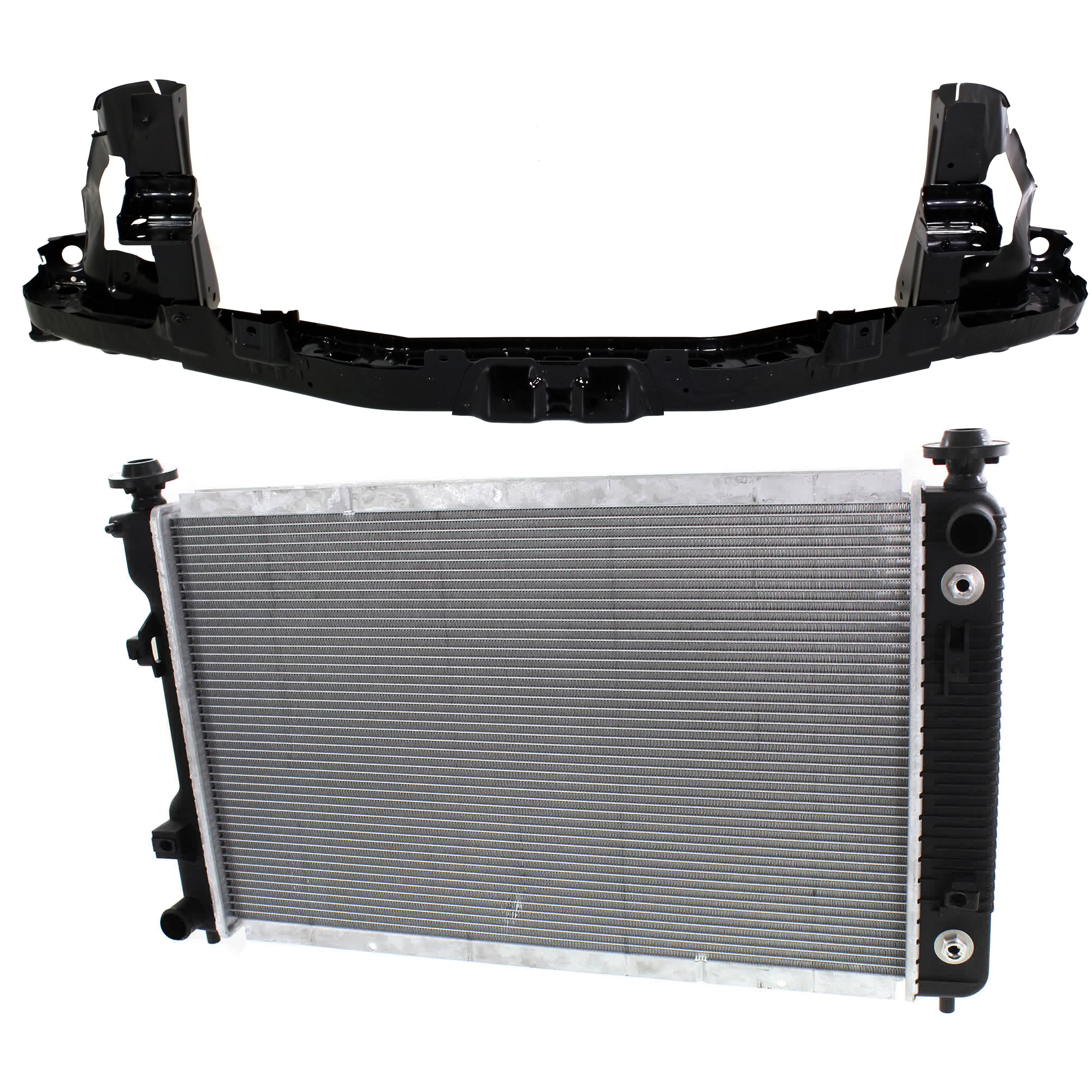 AM EQUINOX TERRAIN 10-17 RADIATOR 2 pc kit 6 Cyl Plastic Tank SKU KIT 011725-117 Partslink GM3010533 GM1225278 OEM 25952758-22783388