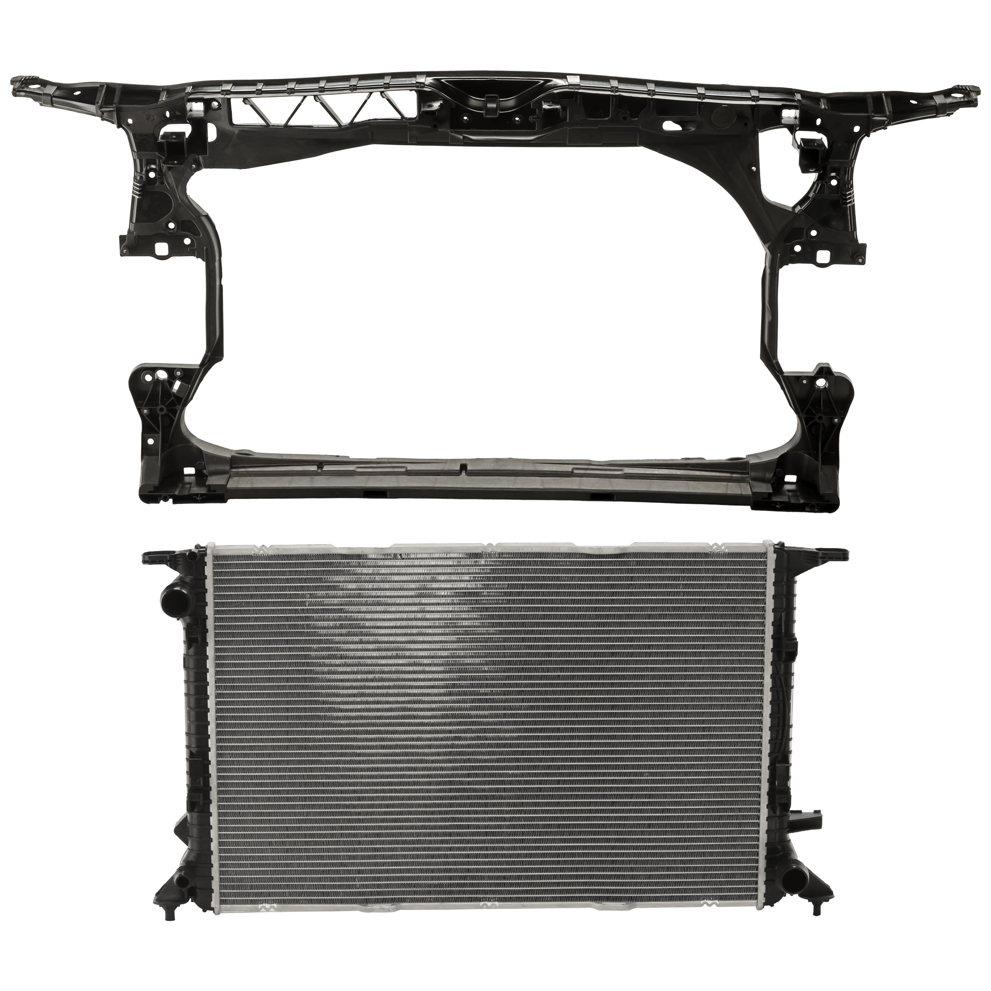 AM A6 QUATTRO 16-18 A7 QUATTRO 14-16 RADIATOR 2 pc kit 6 Cyl 3.0L Eng. Plastic Tank SKU KIT 011725-11 Partslink AU3010148 AU1225132 OEM 8K0121251H 4G0805594C