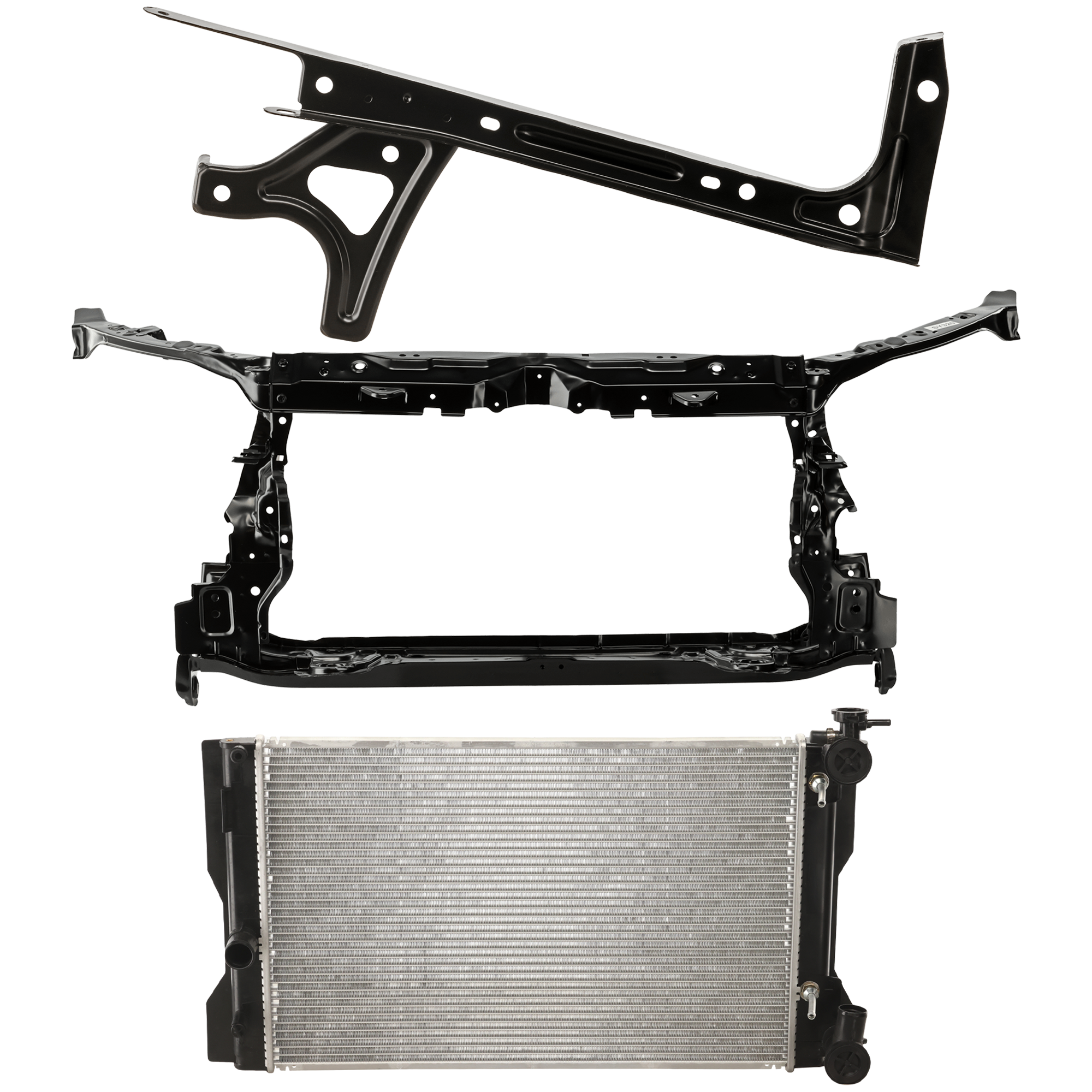 AM COROLLA 14-16 RADIATOR 3 pc kit 4 Cyl 1.8L Eng. Plastic Tank SKU KIT 011725-150 Partslink TO3010323 TO1233116 TO1225323 OEM 164100T031-5320802170-53201023