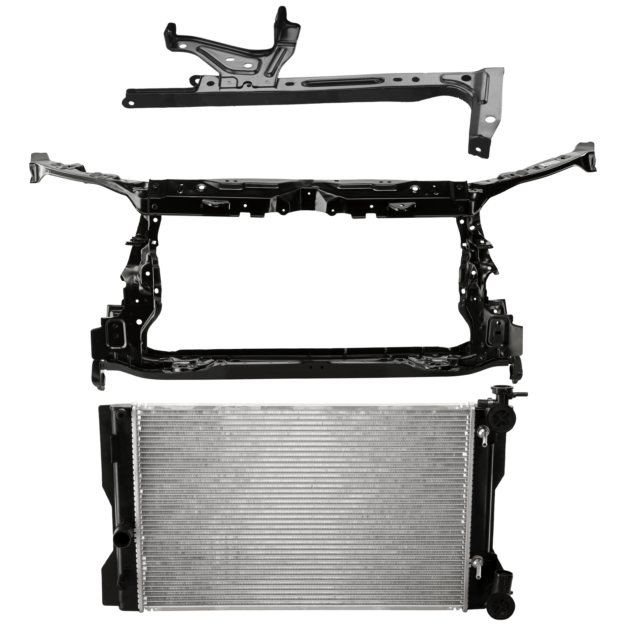 AM COROLLA 17-19 RADIATOR 3 pc kit 4 Cyl Plastic Tank SKU KIT 011725-151 Partslink TO3010323 TO1233124 TO1225323 OEM 164100T031-5320802200-53201023