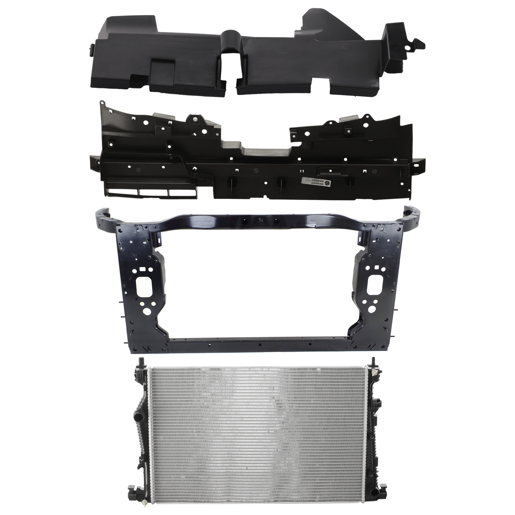 AM CHEROKEE 14-18 RADIATOR SUPPORT RADIATOR KIT 4 pc Kit 4 Cyl 2.4L Eng. Plastic Tank SKU KIT 011725-176 Partslink CH3010363 CH3010371 CH1224105 CH1218116 CH1225267 OEM 68229284AB 68197299AC 68203073