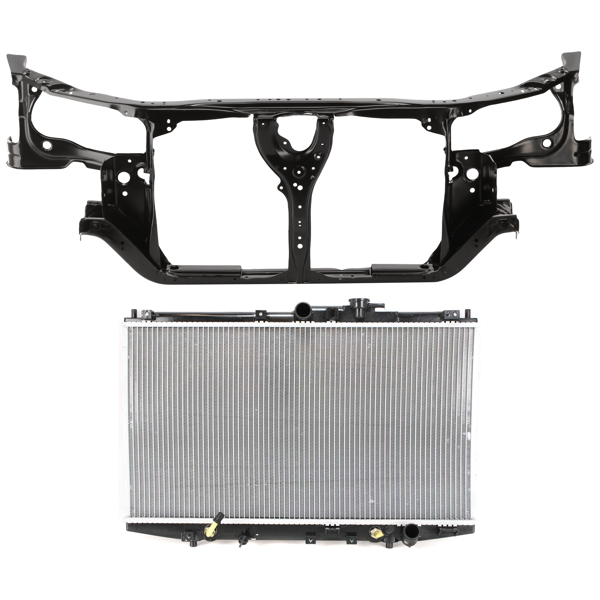 AM ACCORD 98-02 RADIATOR 2 pc kit 4 Cyl 2.3L Eng. Plastic Tank SKU KIT 011725-18 Partslink HO3010103 HO1225115 OEM 19010PAAA53-60400S4LA00ZZ