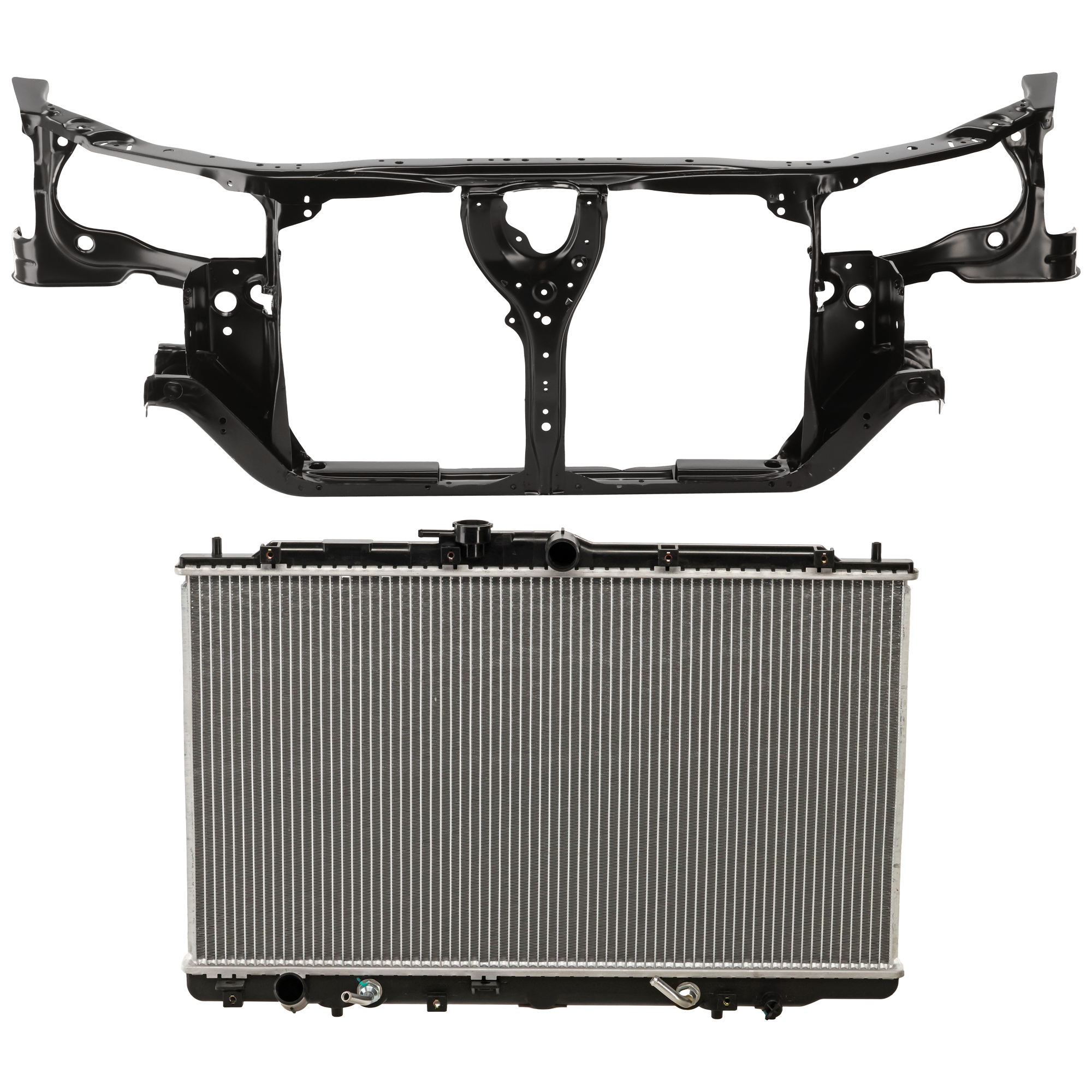 AM ACCORD 98-02 RADIATOR 2 pc kit 6 Cyl 3.0L Eng. Plastic Tank SKU KIT 011725-19 Partslink HO3010105 HO1225115 OEM 19010P8CA51-60400S4LA00ZZ