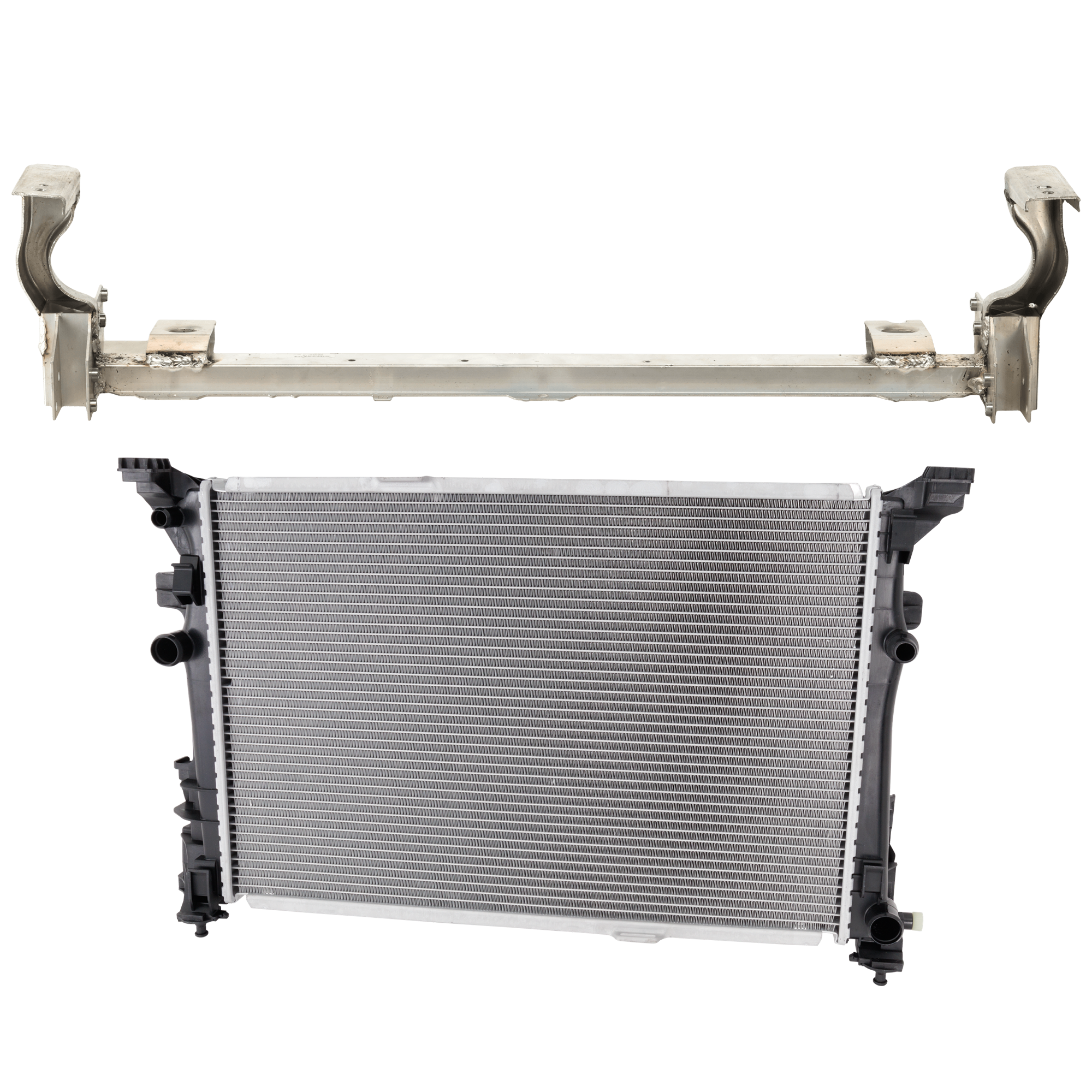 AM CLA250-14-19 GLA250-15-20 RADIATOR 2 pc kit 4 Cyl 2.0L Eng. Plastic Tank SKU KIT 011725-22 Partslink MB3010172 MB1225192 OEM 2465001403-2466200019-24662008