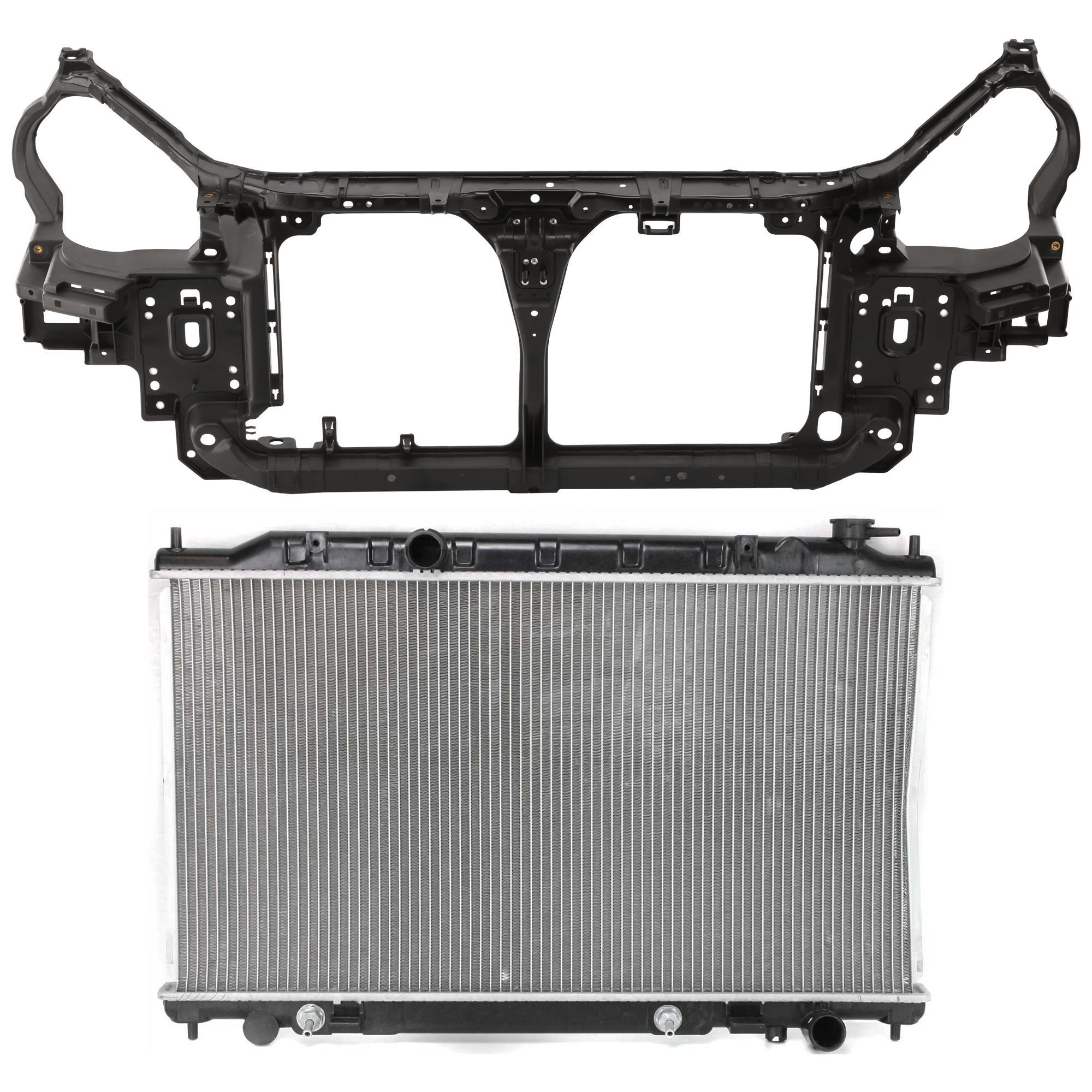 AM ALTIMA 02-06 RADIATOR 2 pc kit 6 Cyl 3.5L Eng. Plastic Tank SKU KIT 011725-23 Partslink NI3010190 NI1225165 OEM 214608J100-62500ZB610