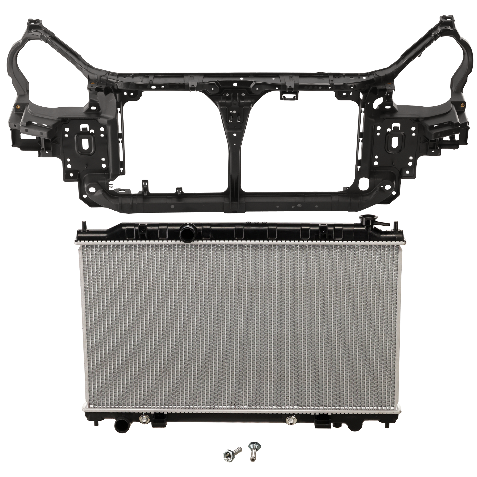AM ALTIMA 02-06 RADIATOR 2 pc kit 4 Cyl 2.5L Eng. Plastic Tank SKU KIT 011725-24 Partslink NI3010188 NI1225165 OEM 214608J000-62500ZB610