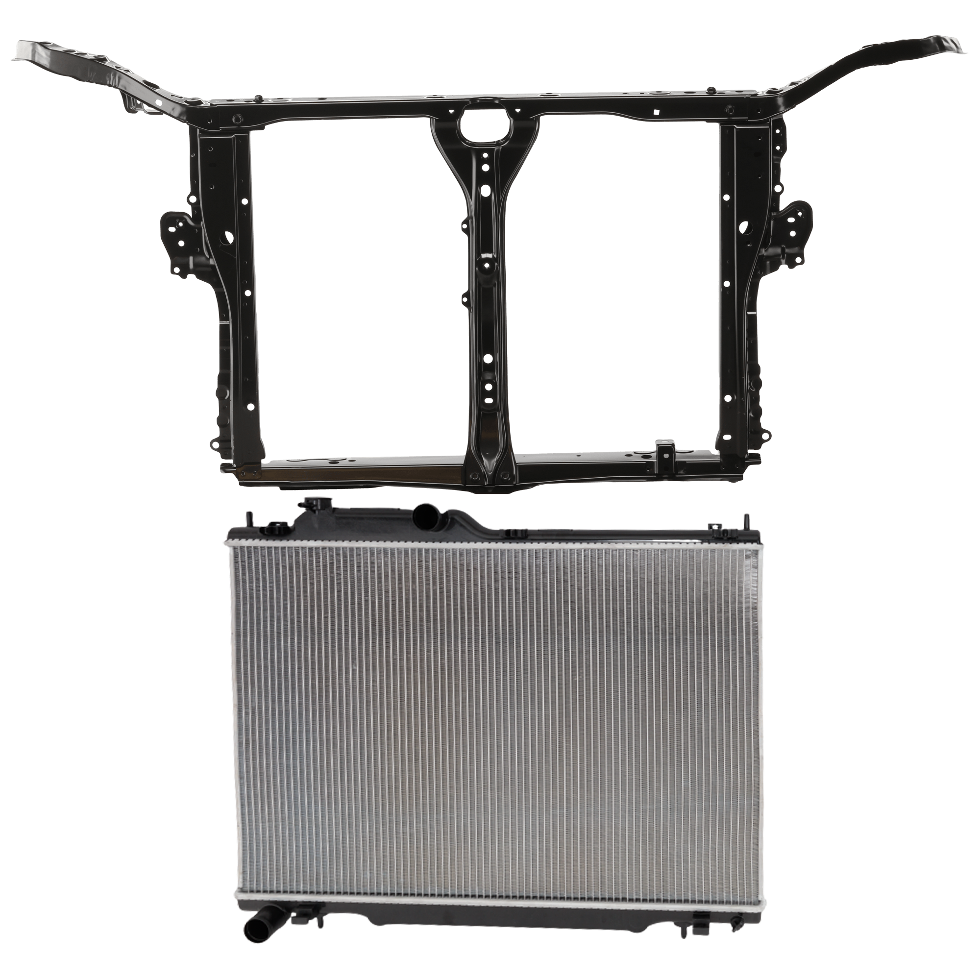 AM ASCENT 19-23 RADIATOR 2 pc kit 4 Cyl 2.4L Eng. Aluminum Tank SKU KIT 011725-29 Partslink SU3010668 SU1225160 OEM 45111XC00A 53029XC00B9P
