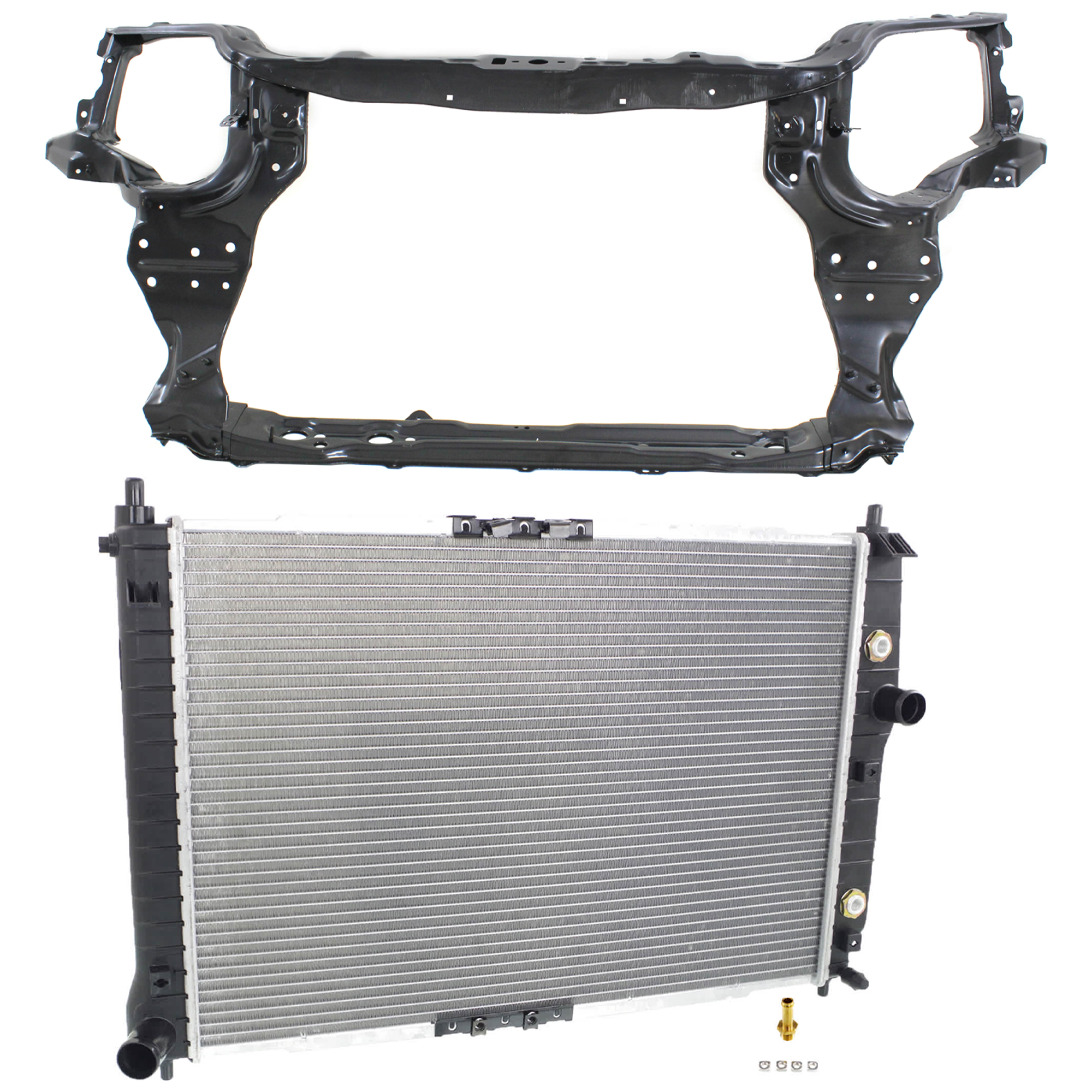 AM AVEO 07-08 RADIATOR 2 pc kit 4 Cyl 1.6L Eng. Plastic Tank SKU KIT 011725-38 Partslink GM3010447 GM1225260 OEM 42438331-95332065
