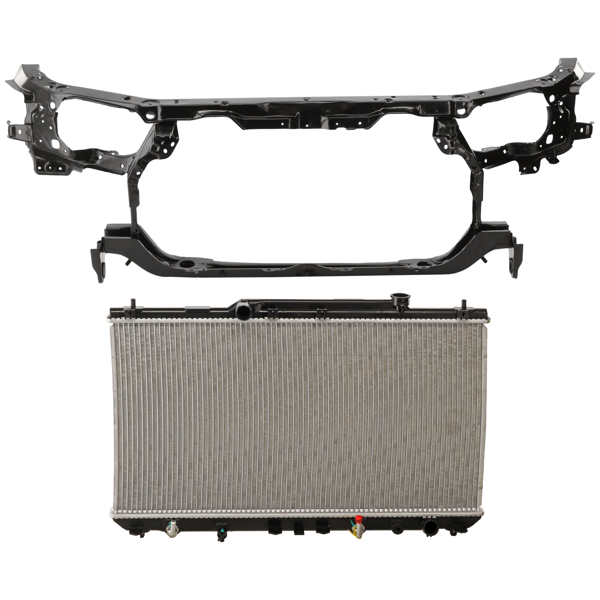 AM CAMRY 00-01 RADIATOR 2 pc kit 4 Cyl 2.2L Eng. Plastic Tank SKU KIT 011725-46 Partslink TO3010105 TO1225239 OEM 16410AZ002-5320106060