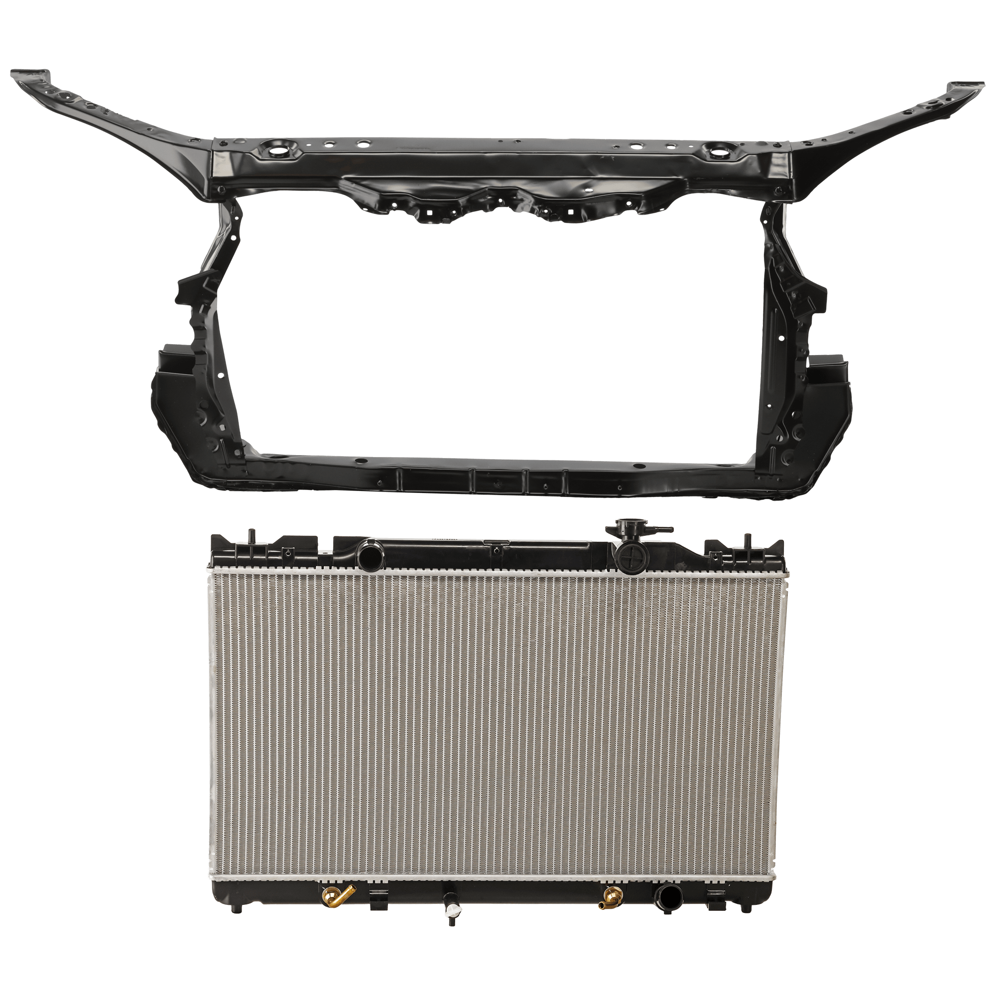 AM CAMRY 02-06 RADIATOR 2 pc kit 4 Cyl 2.4L Eng. Plastic Tank SKU KIT 011725-49 Partslink TO3010256 TO1225298 OEM 16410AZ014-16410YZZAF 53210060