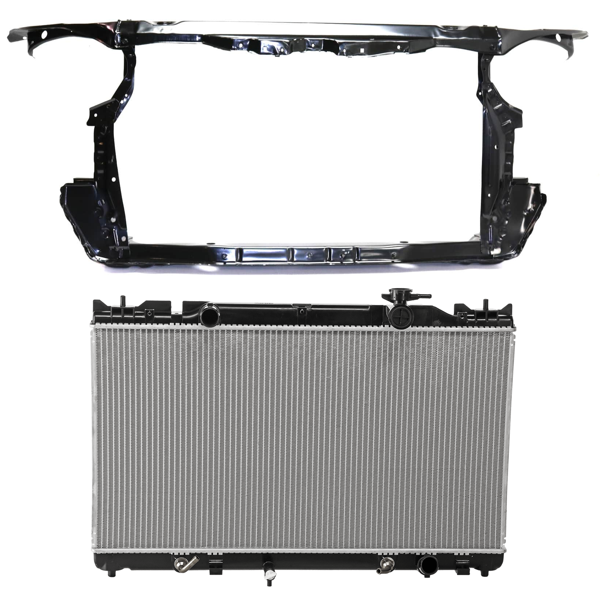 AM CAMRY 02-06 RADIATOR 2 pc kit 4 Cyl 2.4L Eng. Plastic Tank SKU KIT 011725-51 Partslink TO3010256 TO1225234 OEM 16410AZ014-16410YZZAF 53201339