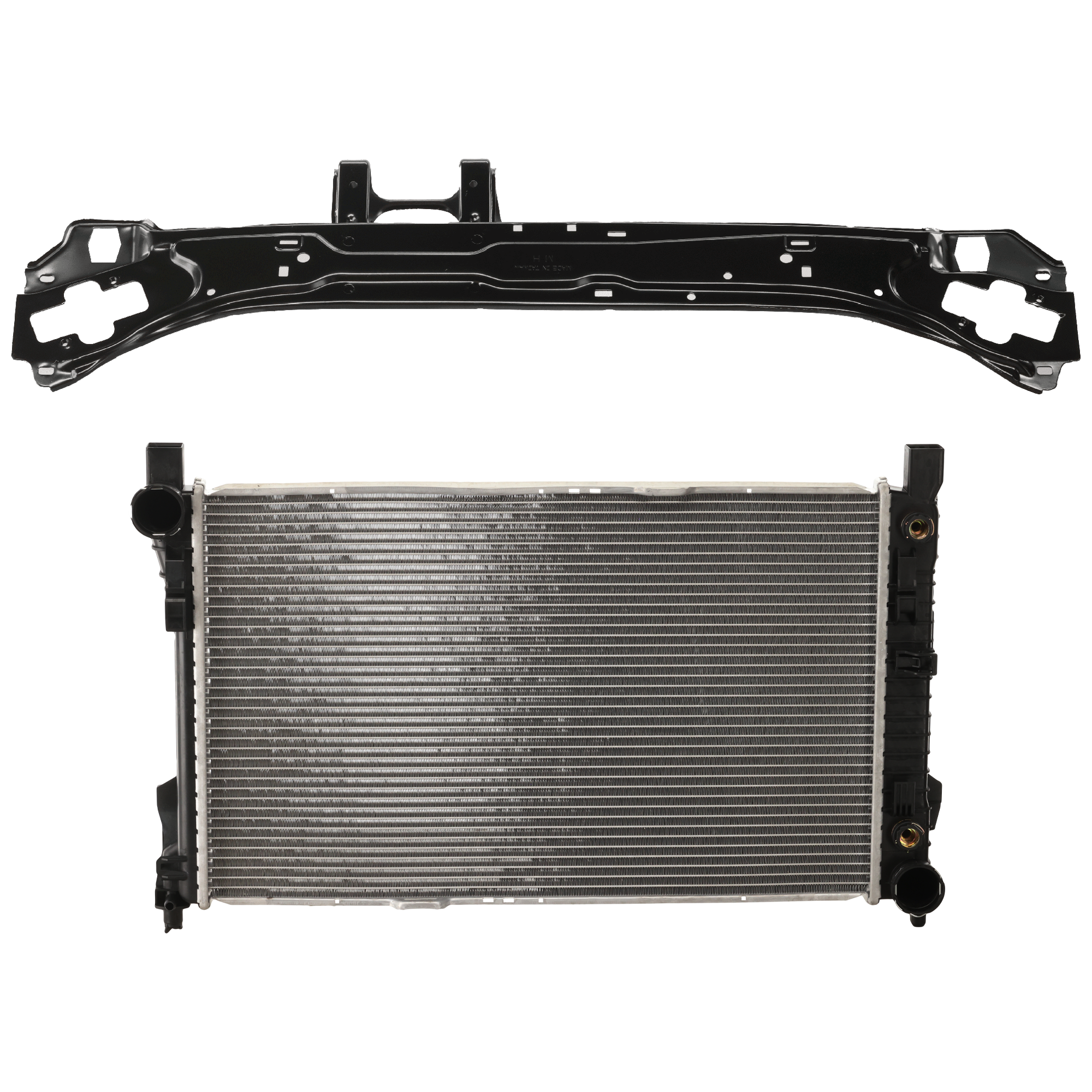 AM C240 C320-01-05 RADIATOR 2 pc kit SKU KIT 011725-57 Partslink MB3010103 MB1225117 OEM 2035000503-2036202172