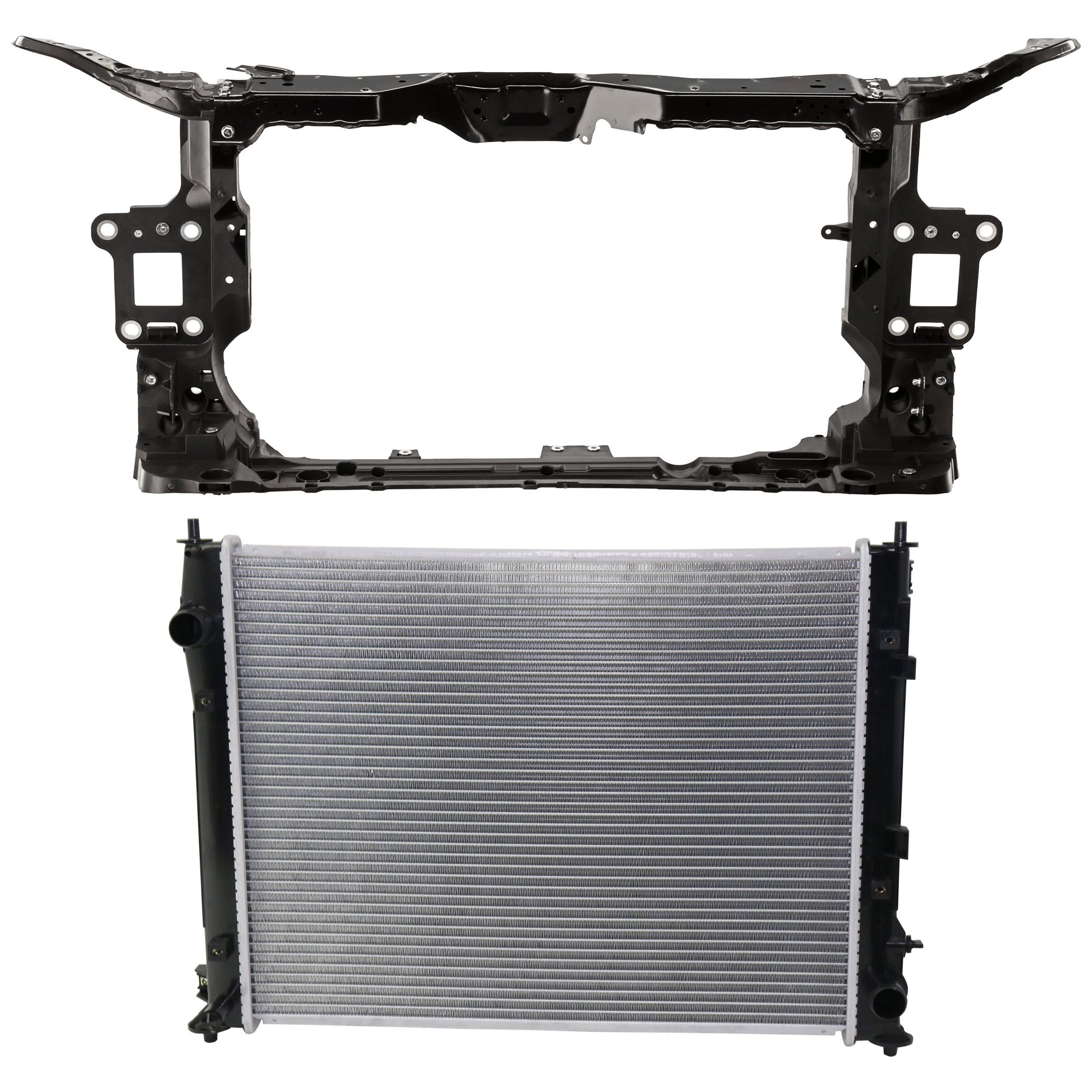 AM CIVIC 16-19 RADIATOR 2 pc kit 4 Cyl 2.0L Eng. Plastic Tank SKU KIT 011725-62 Partslink HO3010240 HO1225183 OEM 190105BAA01-71410TBAA01