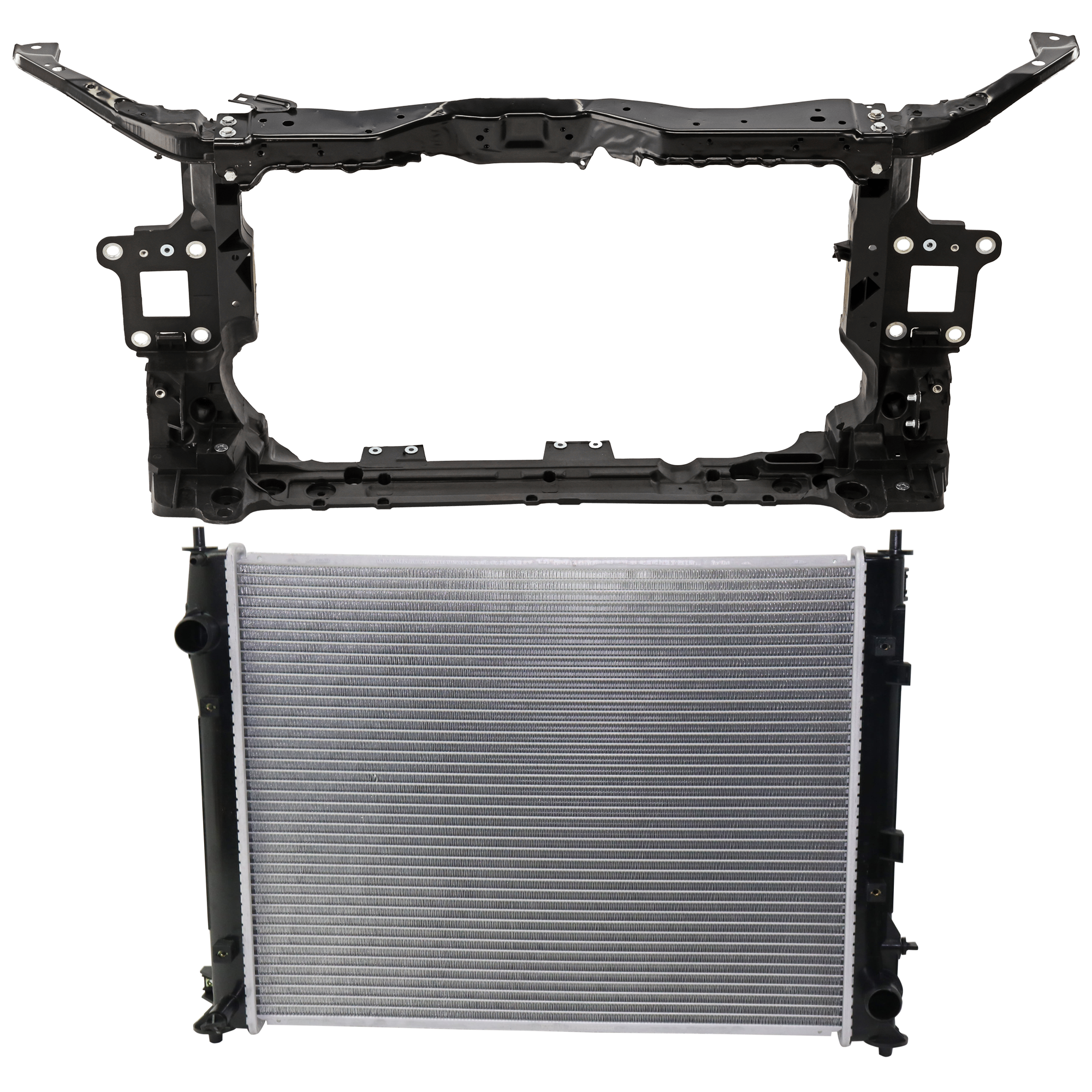 AM CIVIC 17-21 RADIATOR 2 pc kit 4 Cyl 2.0L Eng. Plastic Tank SKU KIT 011725-64 Partslink HO3010240 HO1225188 OEM 190105BAA01-71410TGGA01