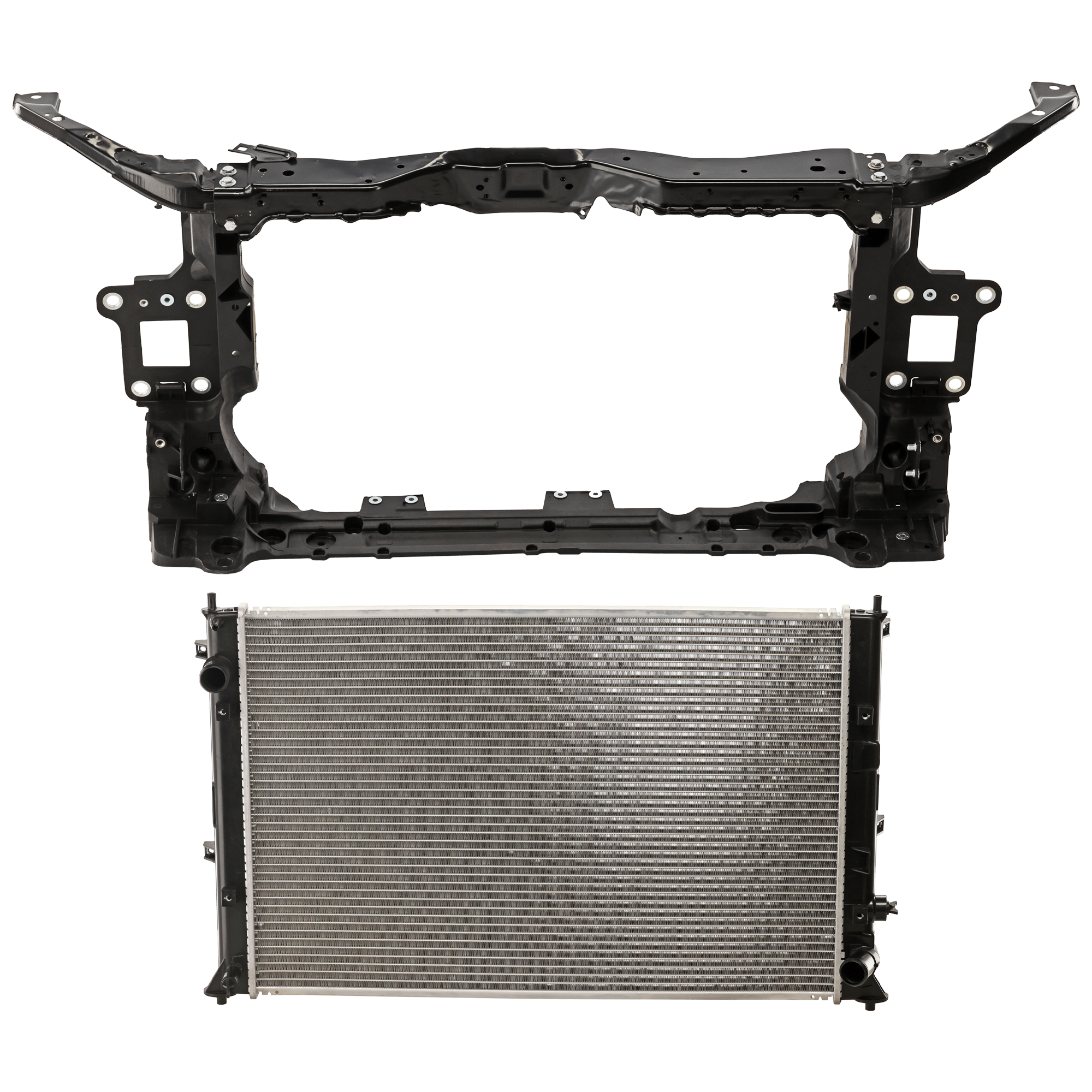 AM CIVIC 17-21 RADIATOR 2 pc kit 4 Cyl 1.5L Eng. Plastic Tank SKU KIT 011725-65 Partslink HO3010242 HO1225188 OEM 190105AAA01-71410TGGA01