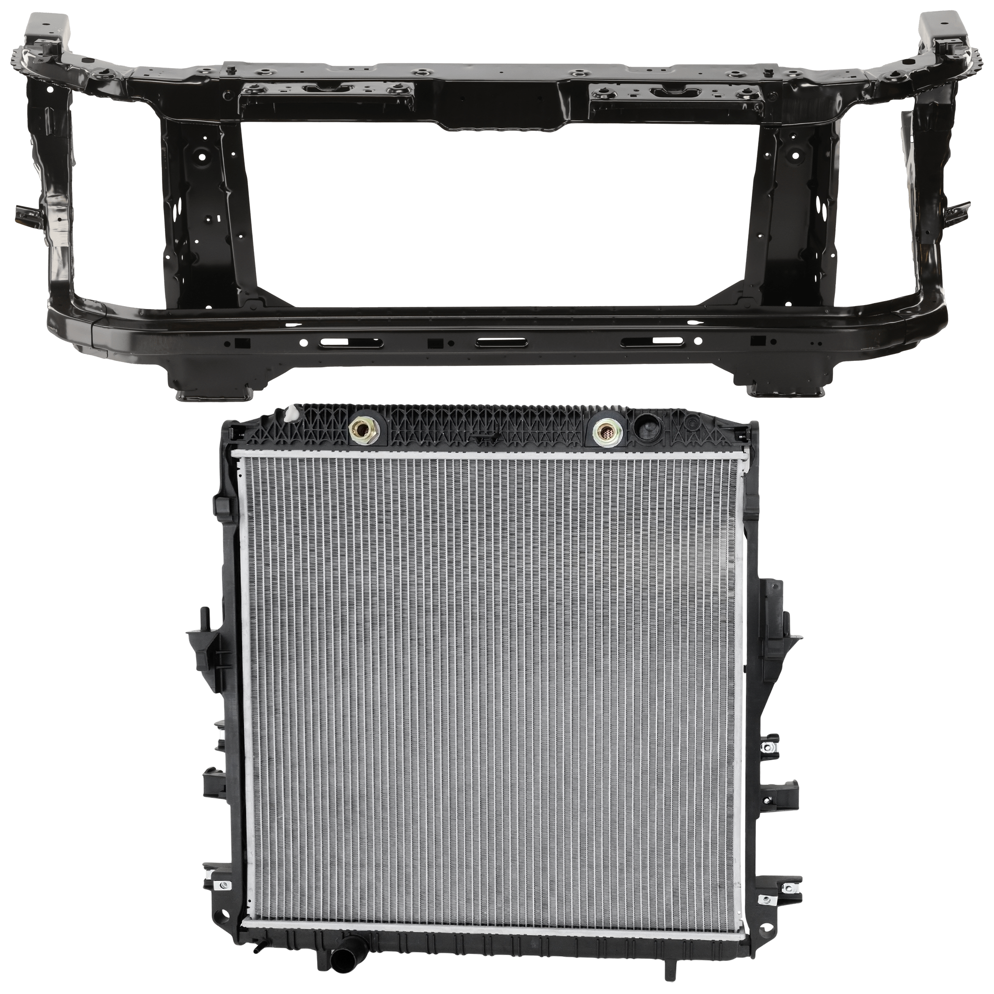 AM COLORADO CANYON 17-22 RADIATOR 2 pc kit 6 Cyl 3.6L Eng. Plastic Tank SKU KIT 011725-73 Partslink GM3010616 GM1225323 OEM 84671373-84023465