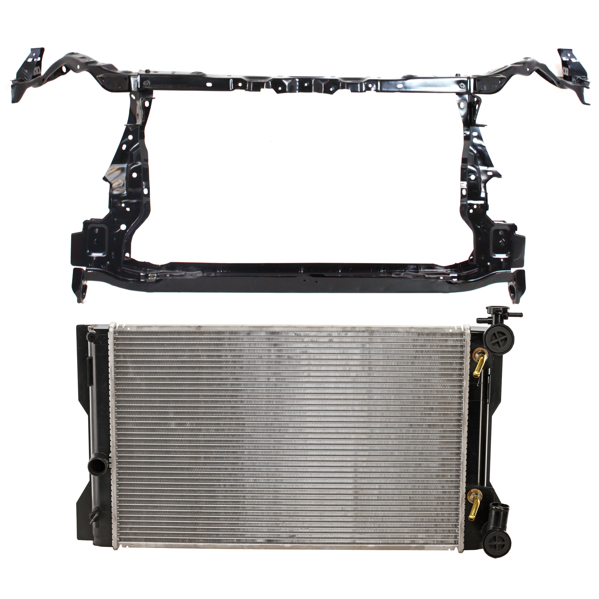 AM VIBE 09-10 RADIATOR 2 pc kit 4 Cyl 2.4L Eng. Plastic Tank SKU KIT 011725-79 Partslink TO3010324 GM1225258 OEM 164100H260-19183832