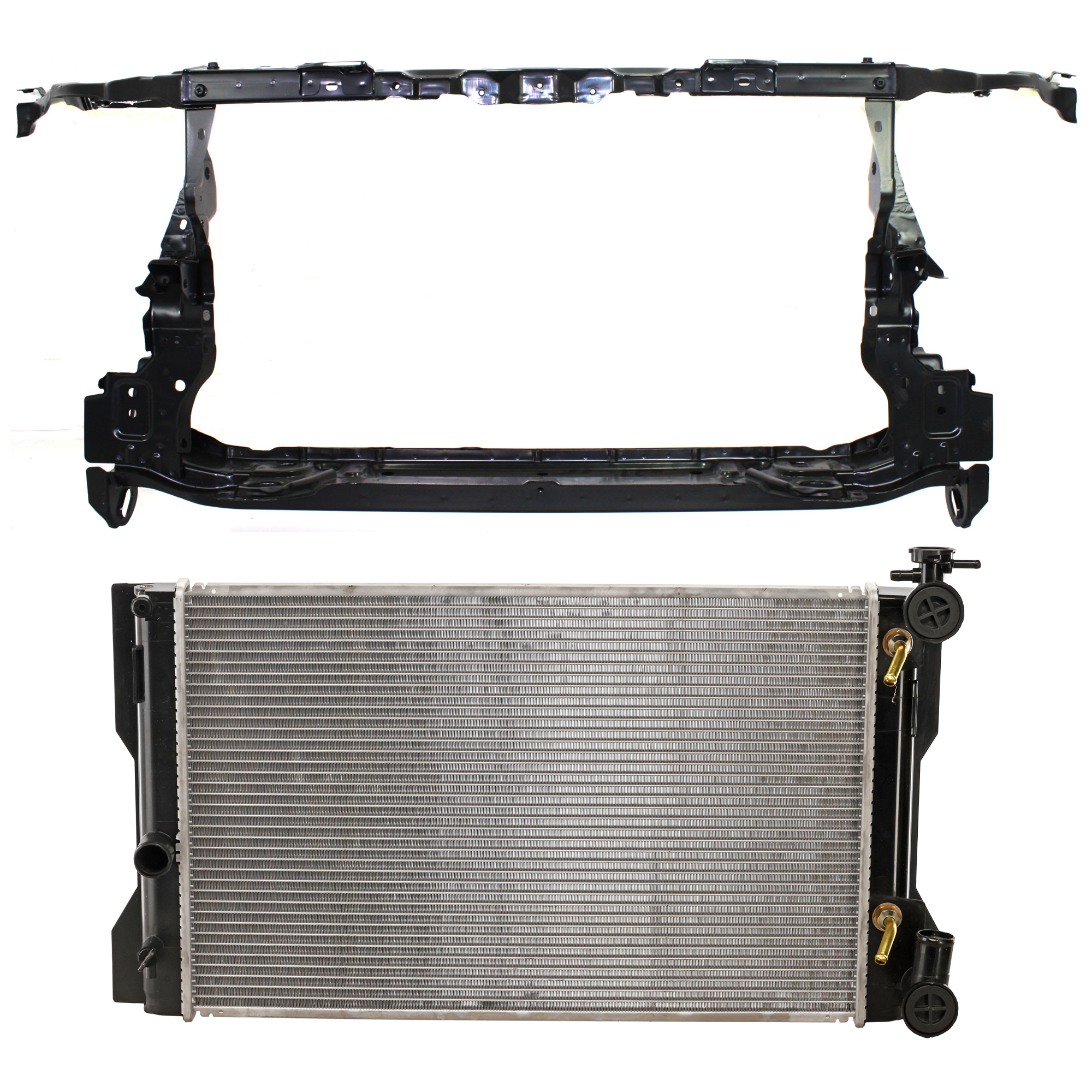 AM COROLLA 09-11 RADIATOR 2 pc kit 4 Cyl 2.4L Eng. Plastic Tank SKU KIT 011725-81 Partslink TO3010324 TO1225285 OEM 164100H260-5320112B70