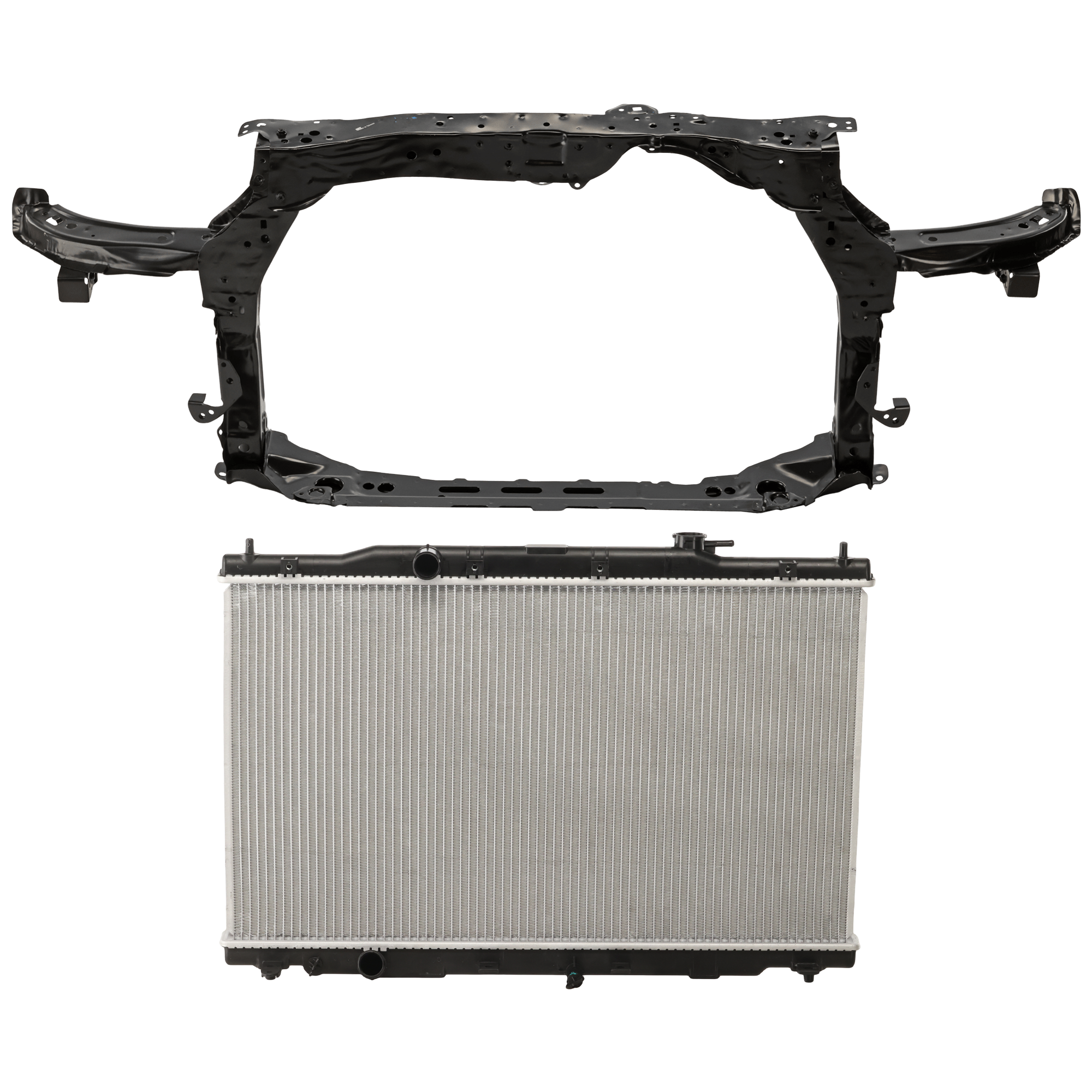 AM CR V 15-16 RADIATOR 2 pc kit 4 Cyl 2.4L Eng. Plastic Tank SKU KIT 011725-84 Partslink HO3010230 HO1225178 OEM 19010R5AA51-60400T1WA00ZZ