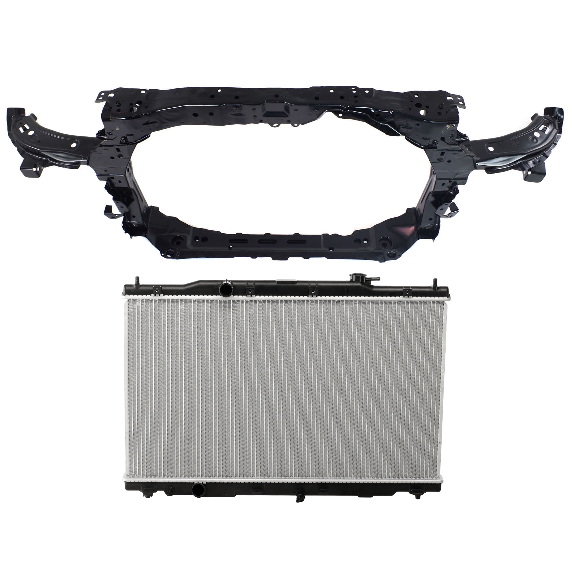 AM CR V 15-16 RADIATOR 2 pc kit 4 Cyl 2.4L Eng. Plastic Tank SKU KIT 011725-85 Partslink HO3010230 HO1225179 OEM 19010R5AA51-60400T1WA10ZZ