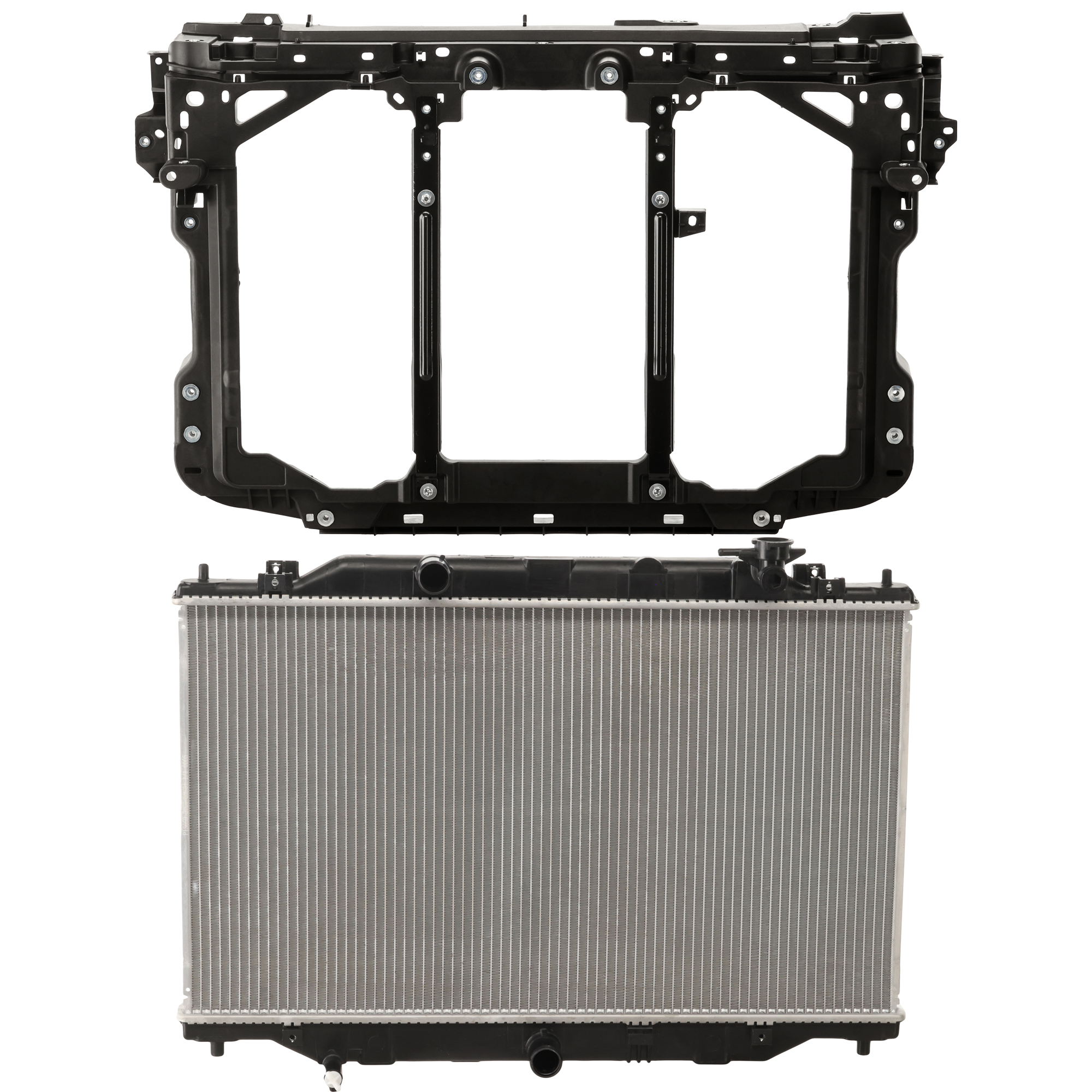 AM CX 5-17-23 RADIATOR 2 pc kit 4 Cyl 2.5L Eng. Plastic Tank SKU KIT 011725-89 Partslink MA3010244 MA1225167 OEM PYFW15200 K12753110B