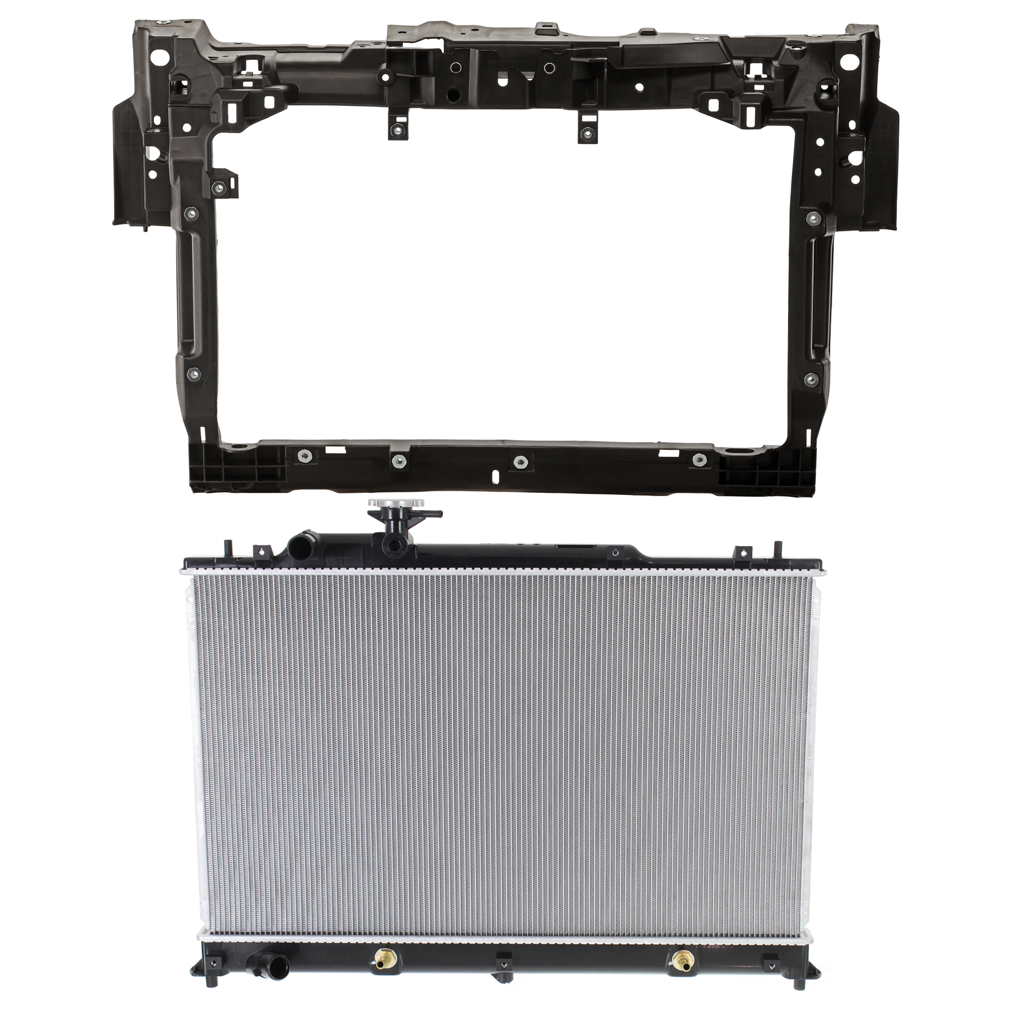 AM CX 7-07-09 RADIATOR 2 pc kit 4 Cyl 2.3L Eng. Plastic Tank SKU KIT 011725-90 Partslink MA3010225 MA3010232 MA3010233 MA1225138 OEM L33L15200 L3BT15200A L55515200