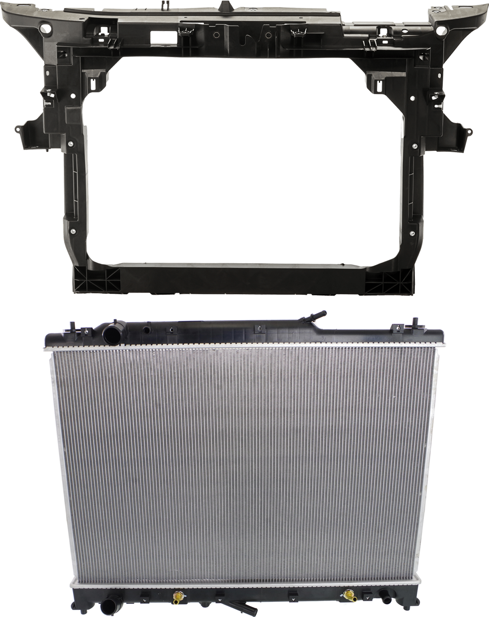 AM CX 9-07-15 RADIATOR 2 pc kit 6 Cyl Plastic Tank SKU KIT 011725-91 Partslink MA3010222 MA1225154 OEM CY0315200F TD1153110E
