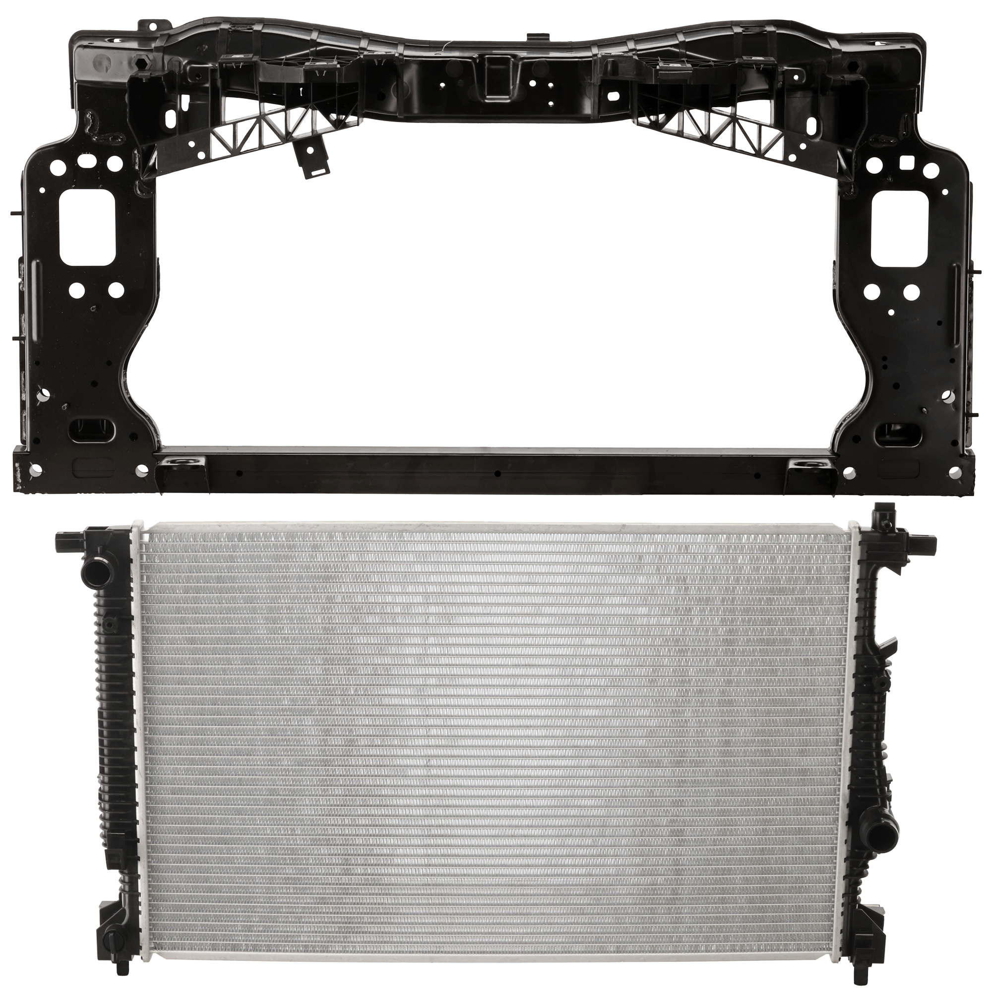 AM DART 13-16 RADIATOR 2 pc kit 4 Cyl Plastic Tank SKU KIT 011725-92 Partslink CH3010361 CH1225243 OEM 55111483AC 68385101AA