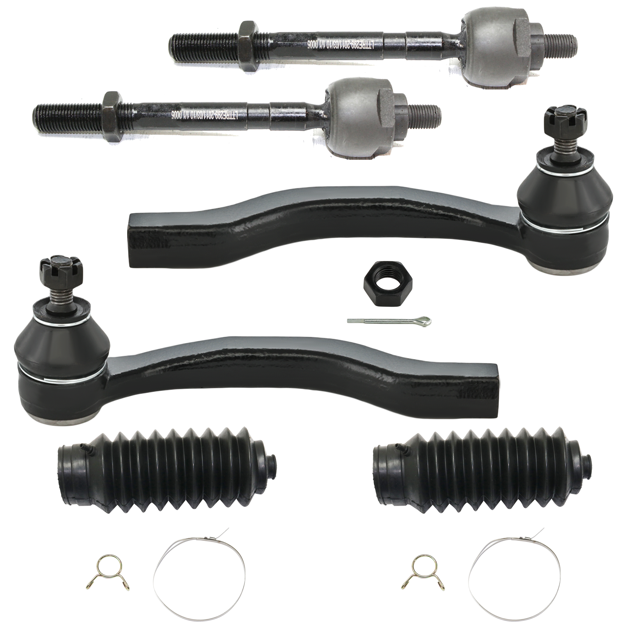 AM CIVIC DEL SOL 93-97 CIVIC 92-95 FRONT SUSPENSION KIT 6 pc kit with Steering Rack Boots and Tie Rod Ends SKU KIT 011824-02 OEM 53534SR3N52-53534SV4003-354011