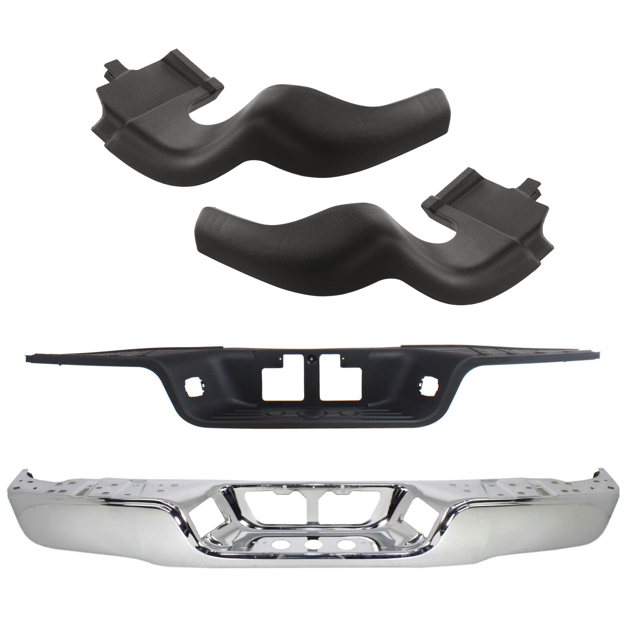 AM TUNDRA 07-13 STEP BUMPER 4 pc Kit includes Center Driver and Passenger Side Bumper Step Pad SKU KIT 011926-03 Partslink TO1102244 TO1197100 TO1196100 TO1191101 OEM 521510C060-521630C040-521640C0