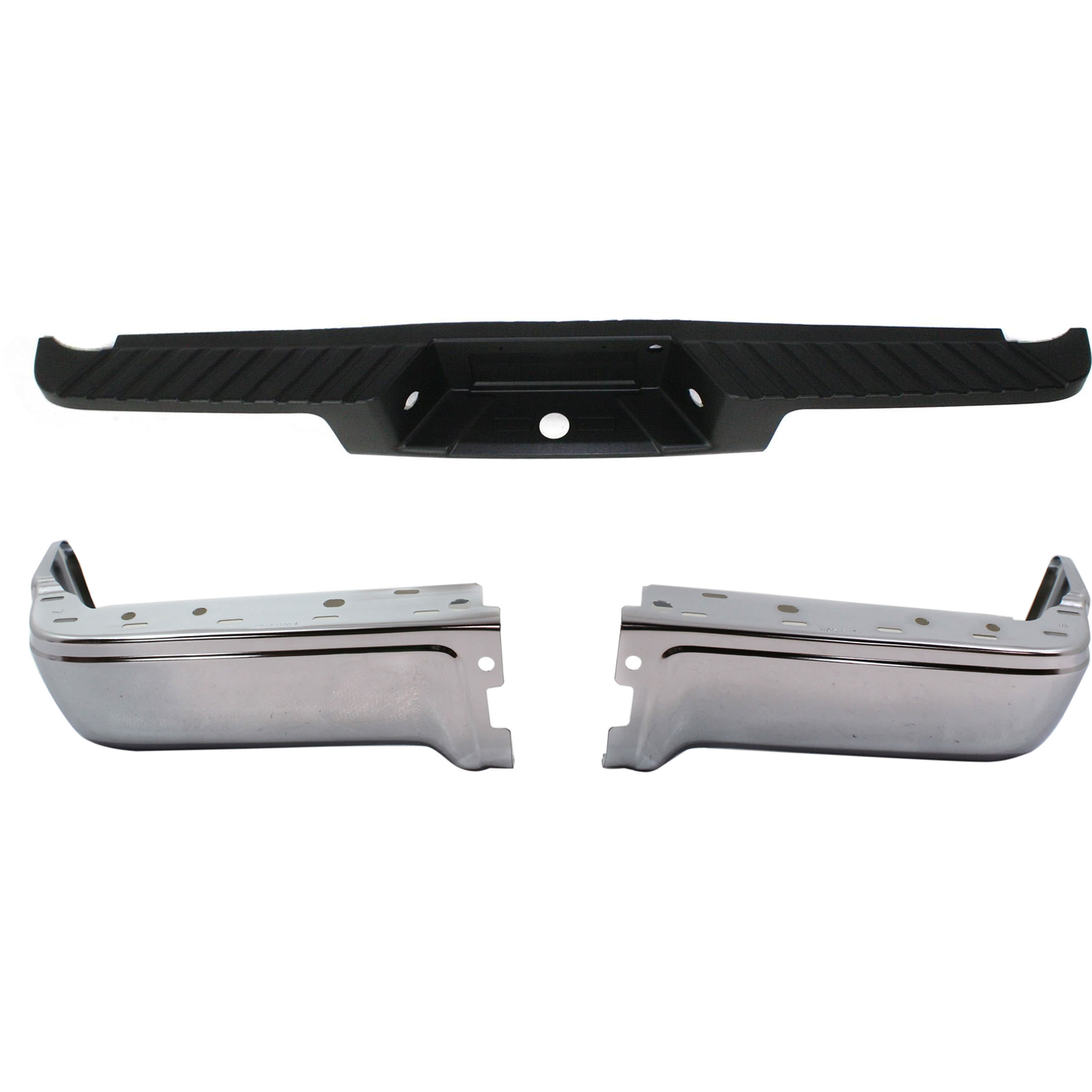 AM F 150-09-14 BUMPER STEP PAD 2 pc Kit includes Step Bumper SKU KIT 011926-04 Partslink FO1191126 FO1102374 OEM 9L3Z17B807A 9L3Z17906A