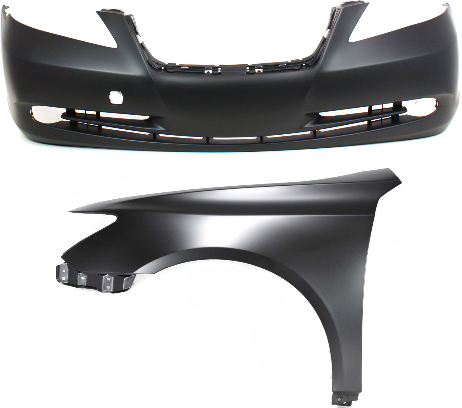 AM ES350-07-09 FRONT FENDER LH 2 pc Kit Includes Bumper Cover SKU KIT 012118-03 Partslink LX1240113 LX1000167 OEM 5381233180-5211933945