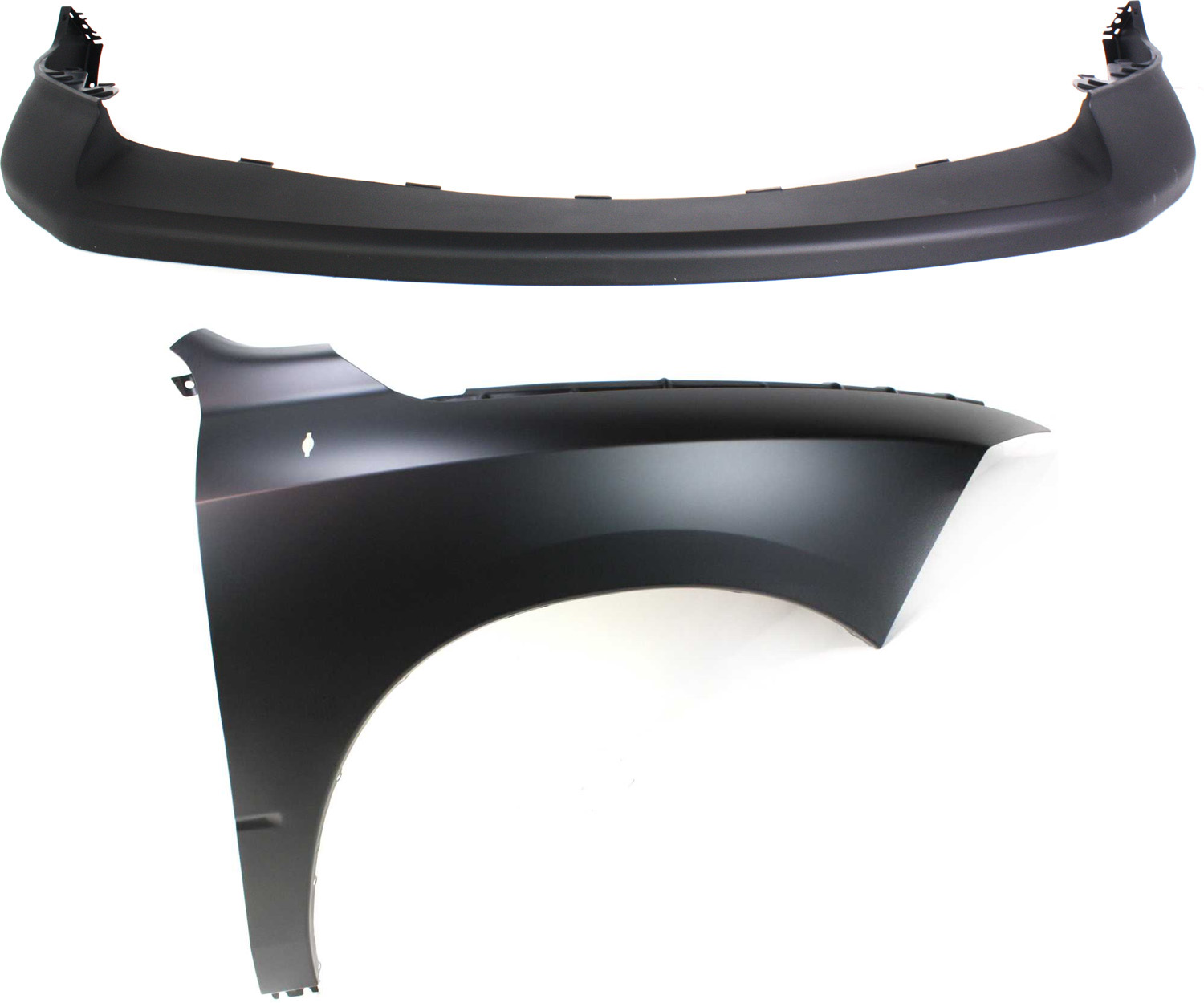 AM RAM 1500-11-12 FRONT FENDER RH Primed 2 pc kit with Bumper Cover SKU KIT 012118-44 Partslink CH1241269 CH1014102 OEM 68054338AJ 68054338AI 68034055